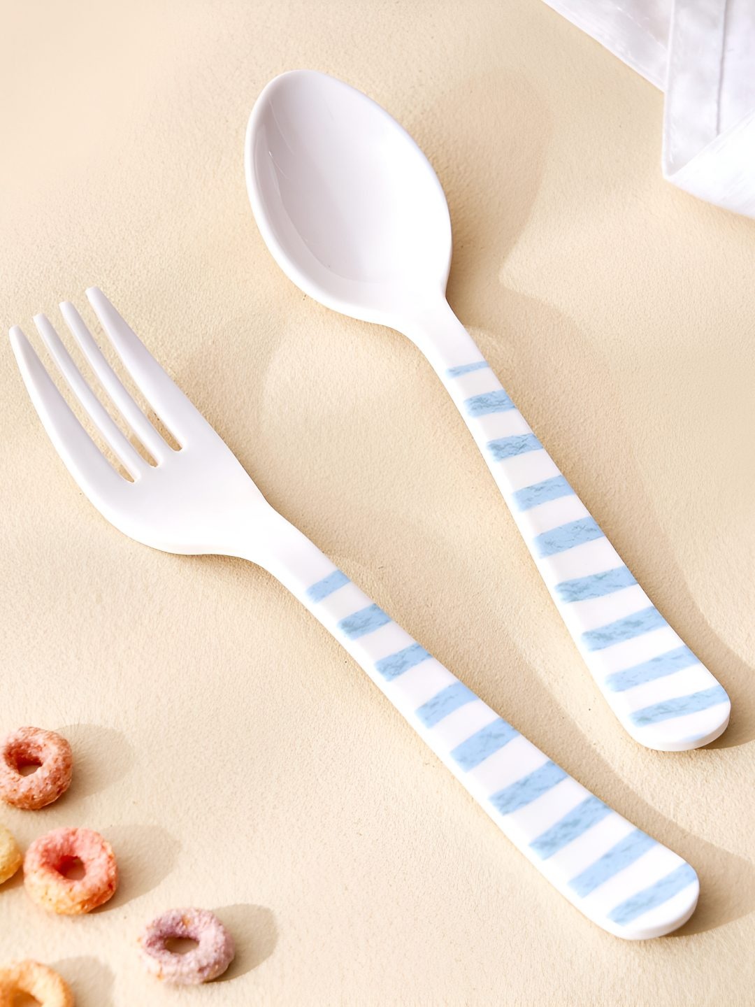 

Home Centre Set Of 2 Printed White Melamine Spoon & Fork Set