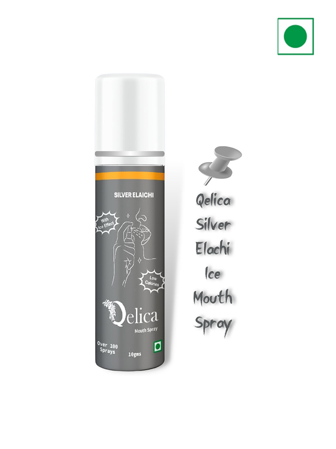 

Qelica Silver Elachi Fresh Breath Spray-10g, Grey