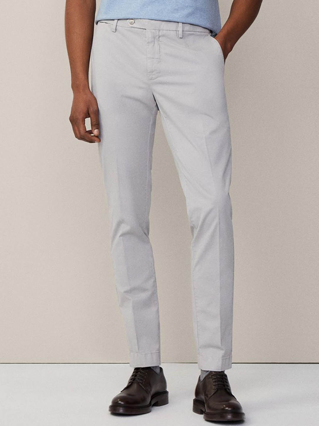 

HACKETT LONDON Men Chinos Trousers, Silver