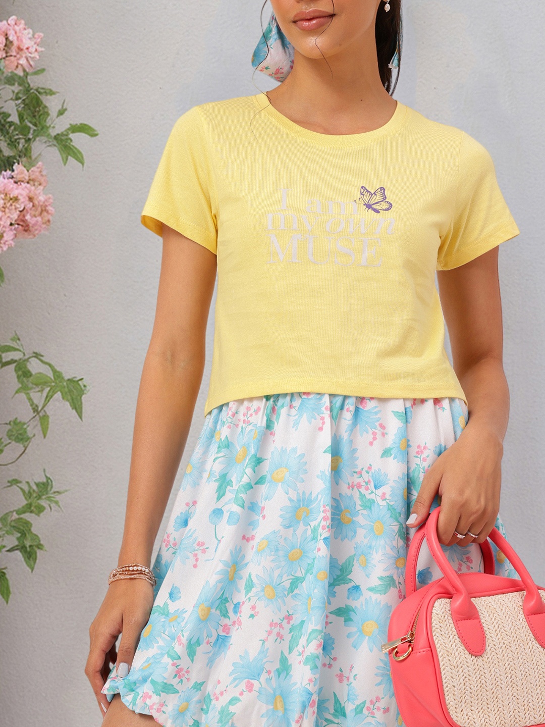 

DressBerry Creative Soul Printed T-shirt, Yellow