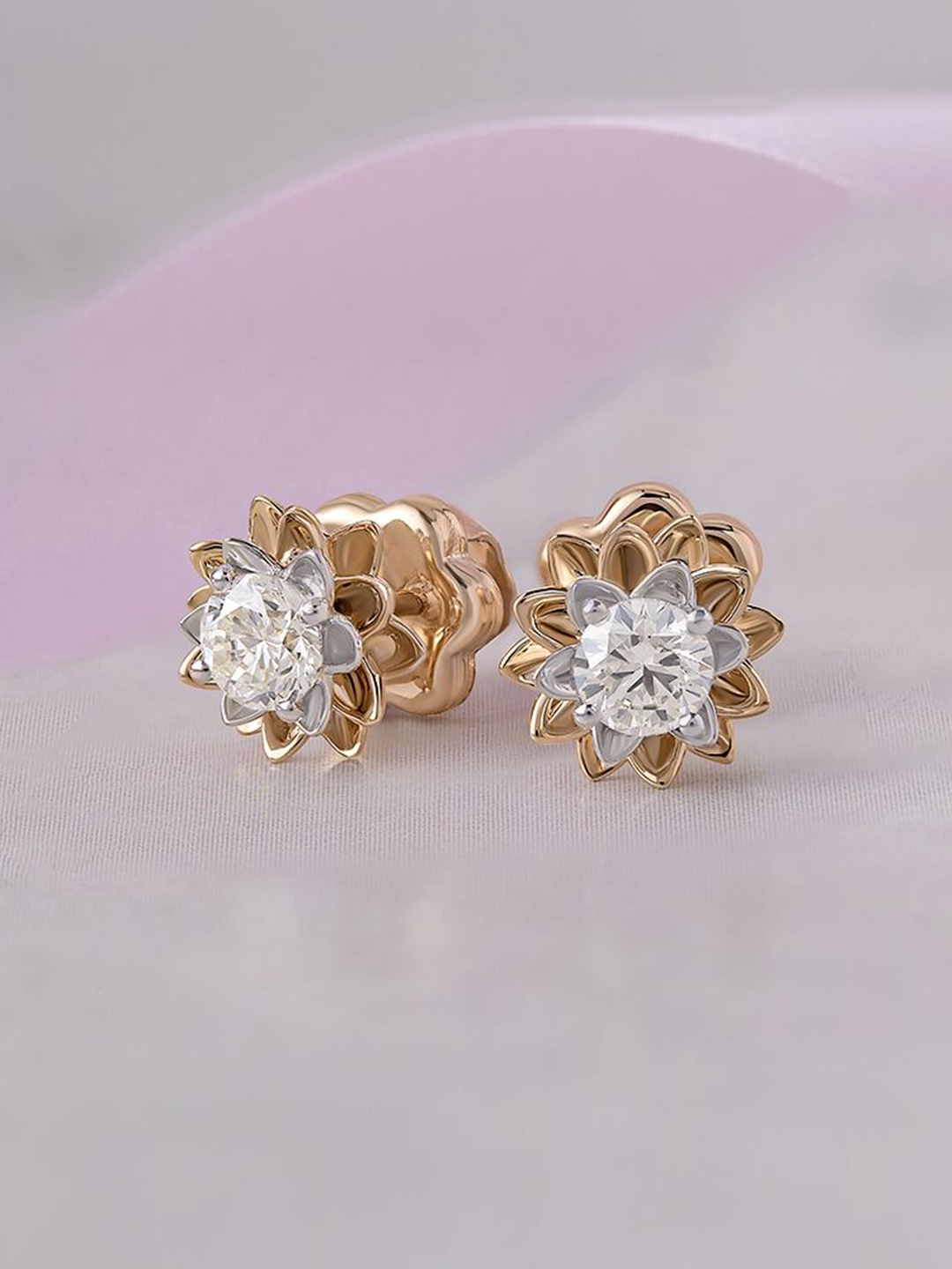 

Mia by Tanishq 14KT Gold Diamond Studded Earrings-1.98gm, Yellow