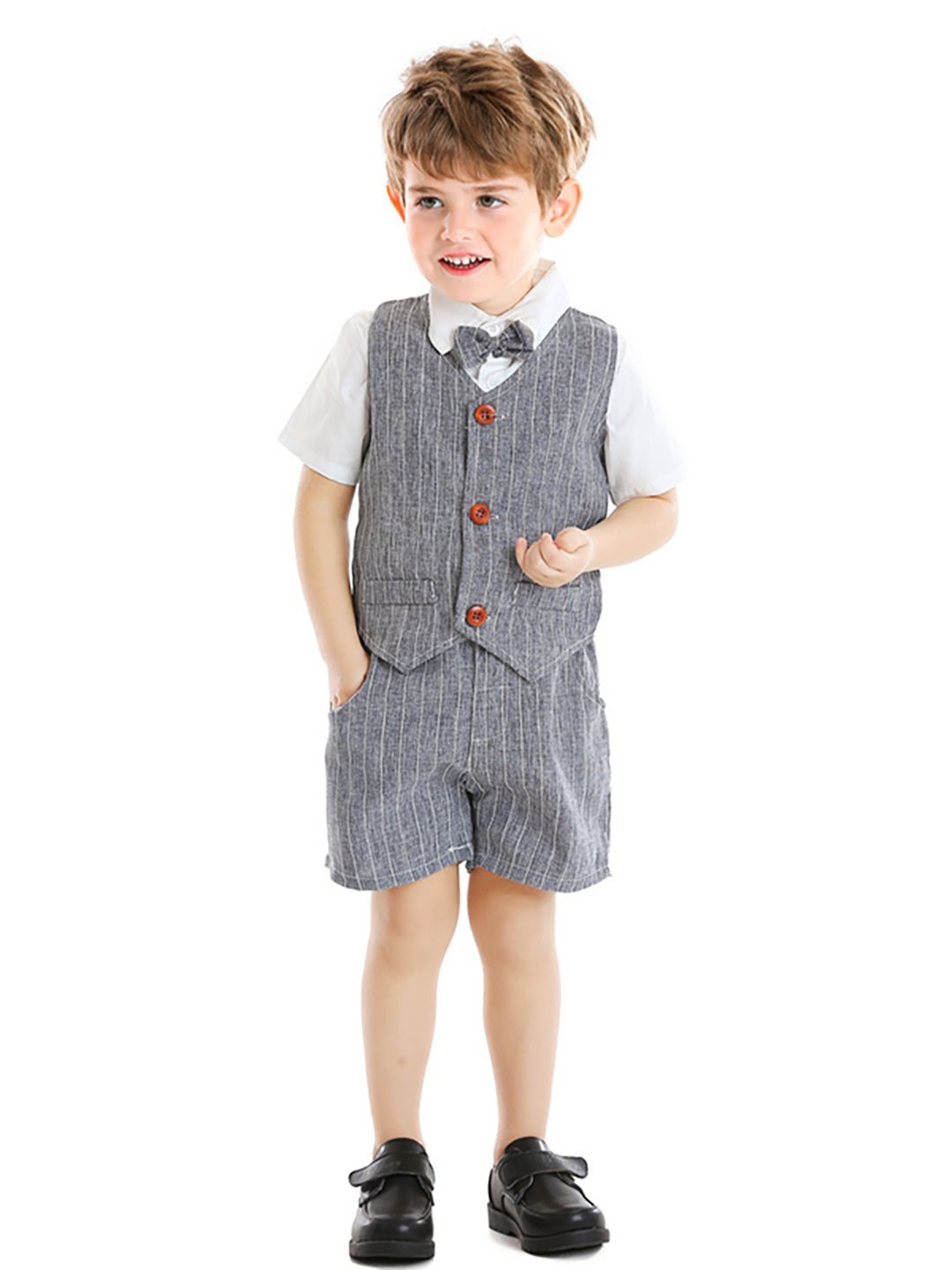 

JC SPARKLE Boys Shirt With Shorts & Waistcoat, Grey