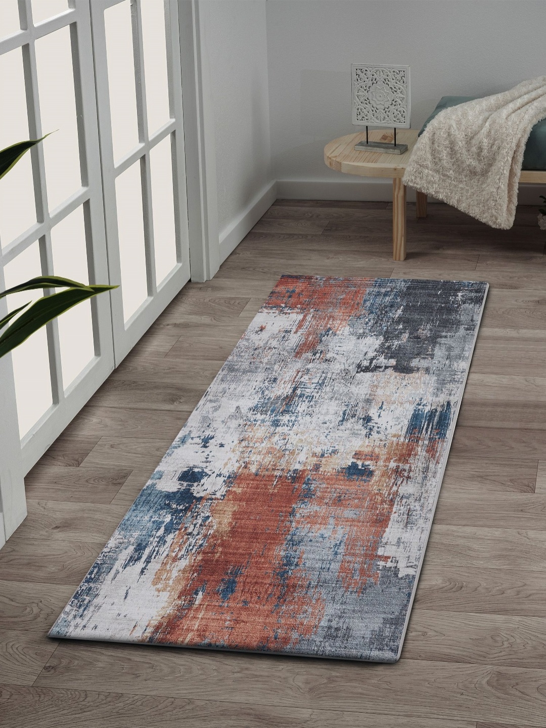 

OBSESSIONS Cream-Color Abstract Rectangular Bedside Runners