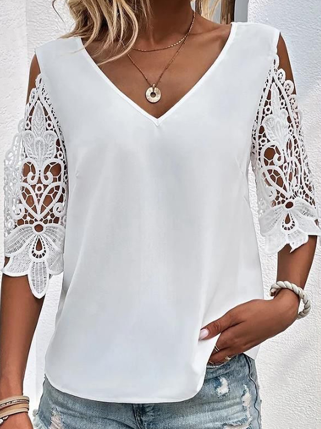 

StyleCast Shirt Style Top, White