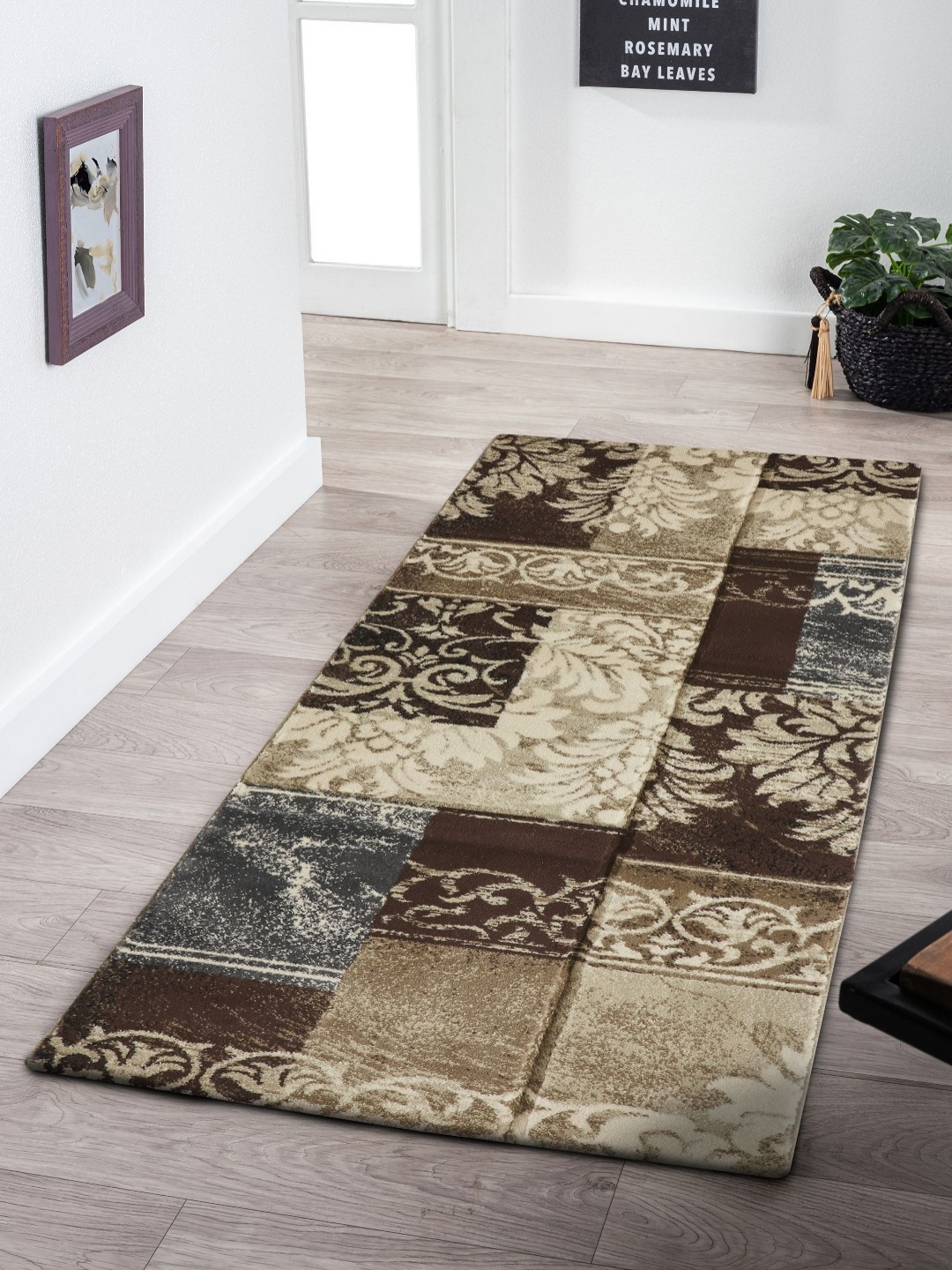 

OBSESSIONS Brown & Beige Ethnic Motifs Rectangular Bedside Runners
