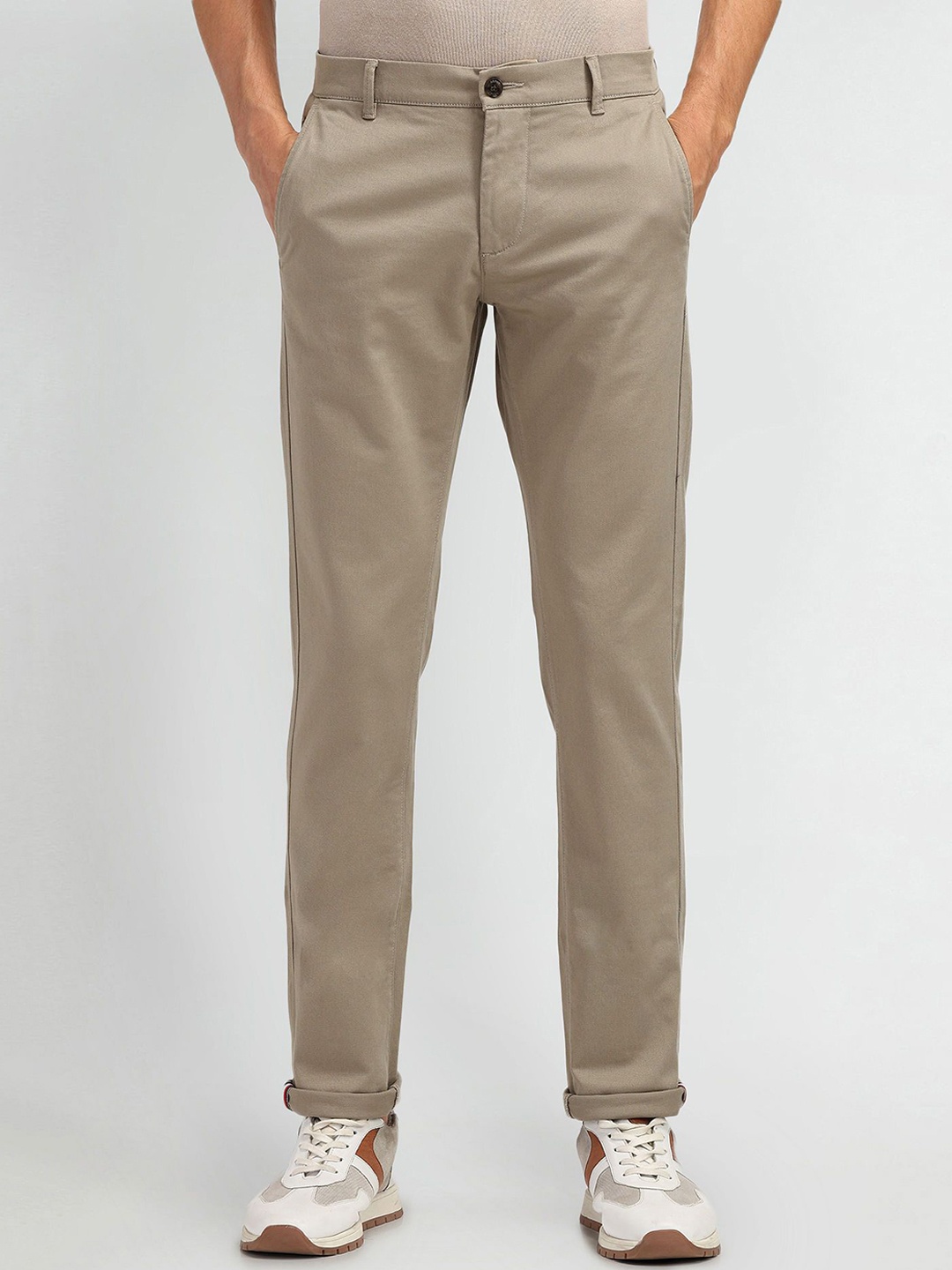 

Arrow Sport Men Urban Slim Slim Fit Trousers, Brown