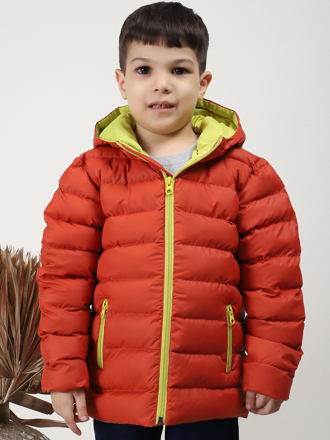 

HOUSE OF VEDAS Boys Lightweight Puffer Jacket, Rust