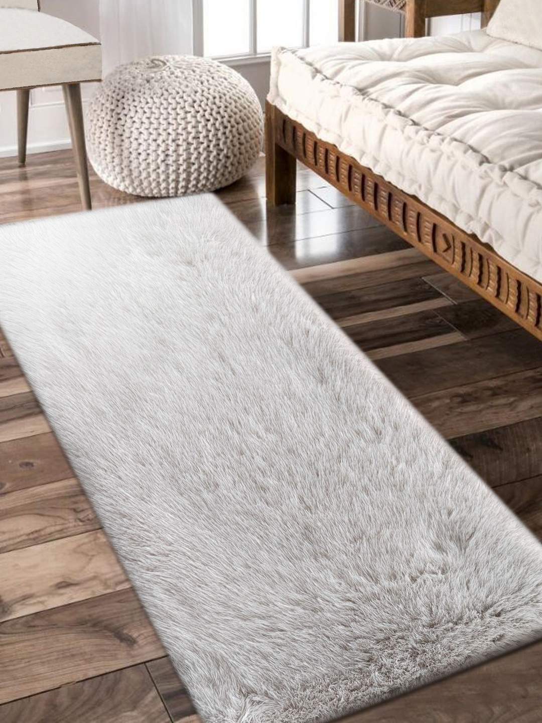 

OBSESSIONS Cream-Color Rectangular Bedside Runners
