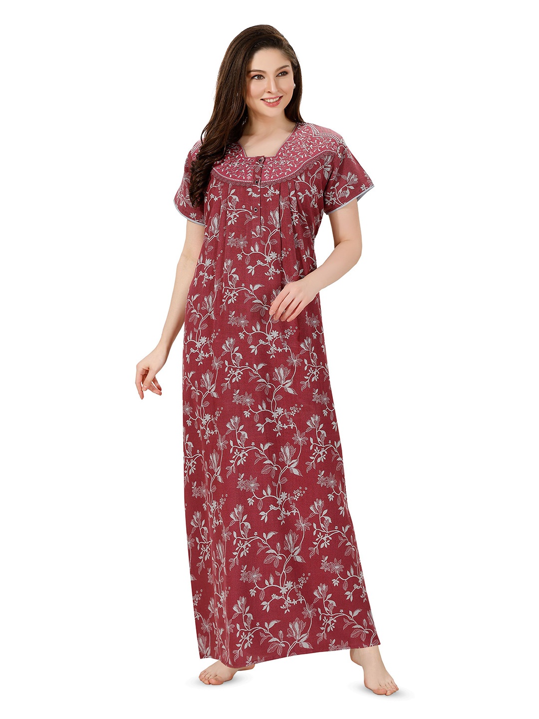 

Soulemo Printed Maxi Nightdress, Purple