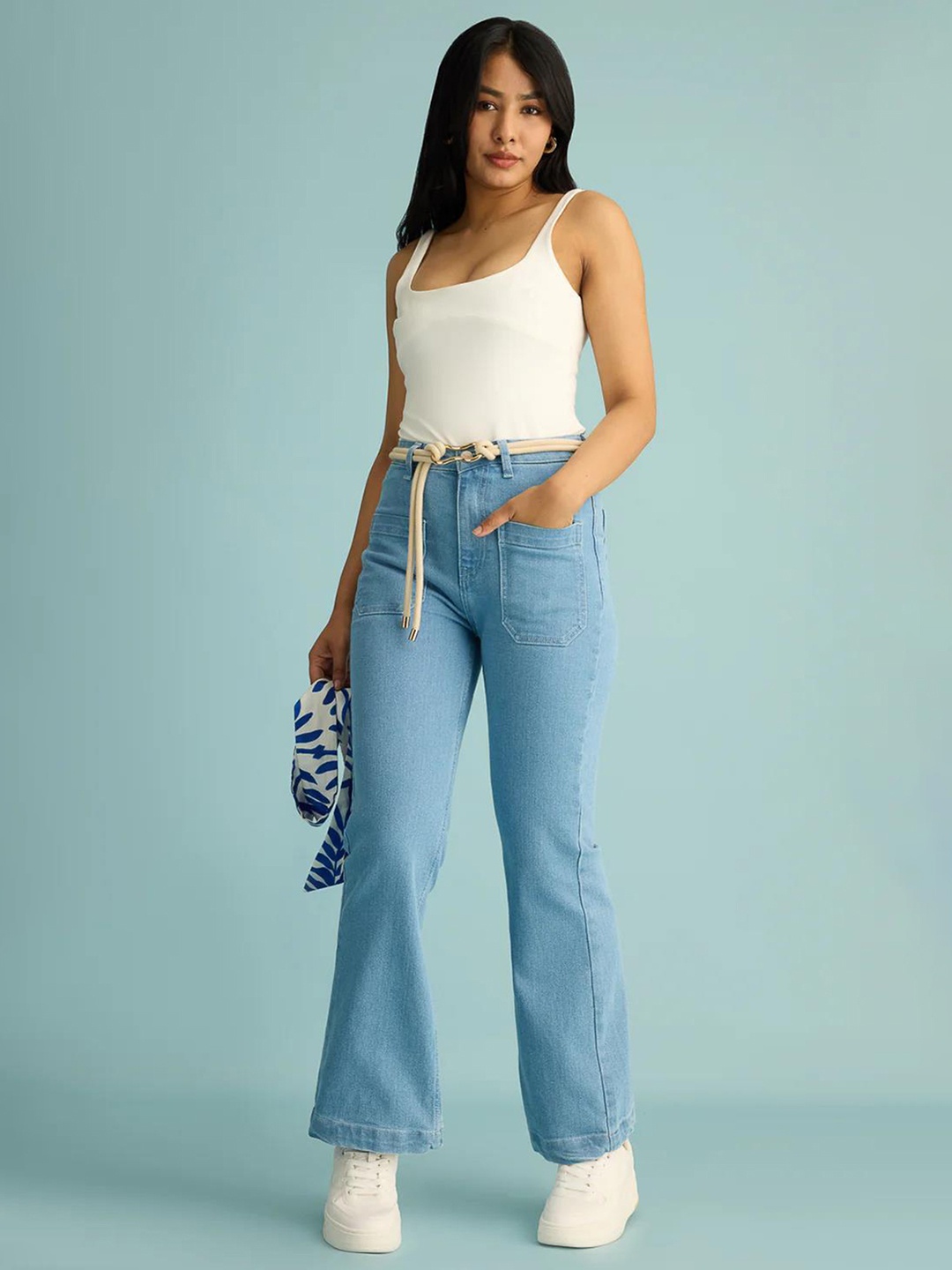

Kotty Women Bootcut High-Rise Stretchable Jeans, Blue