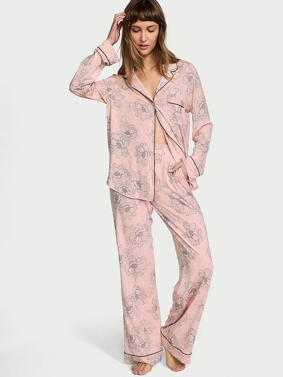 

Victoria's Secret Women Printed Night suit, Pink