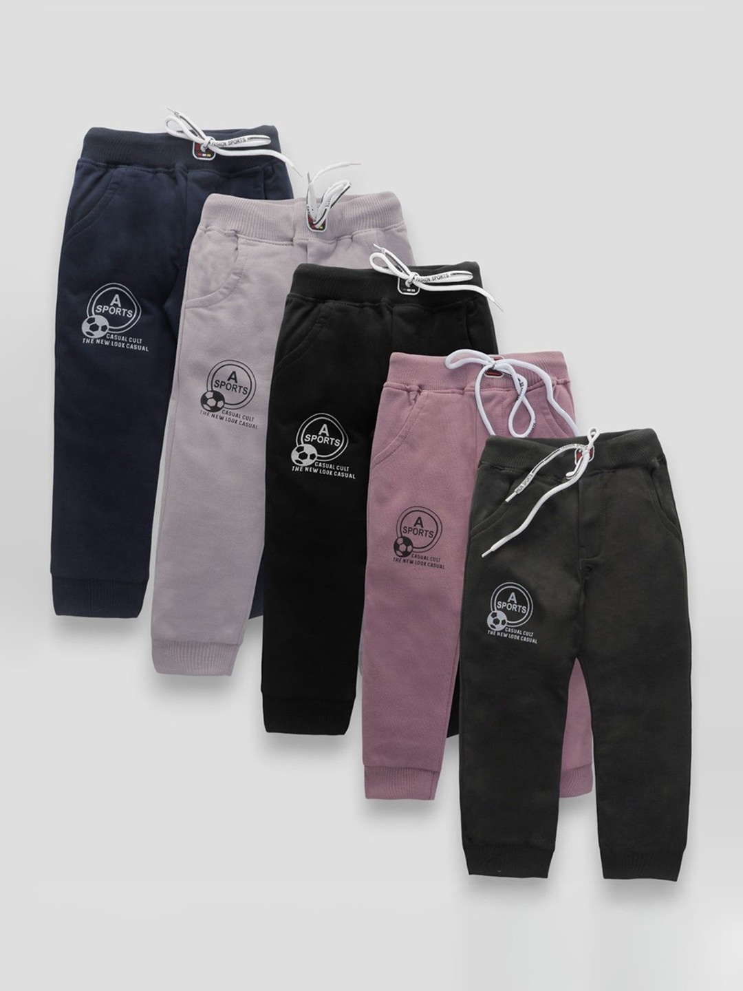 

BAESD Infant Boy Joggers Regular Fit Track Pants5-Pcs, Pink