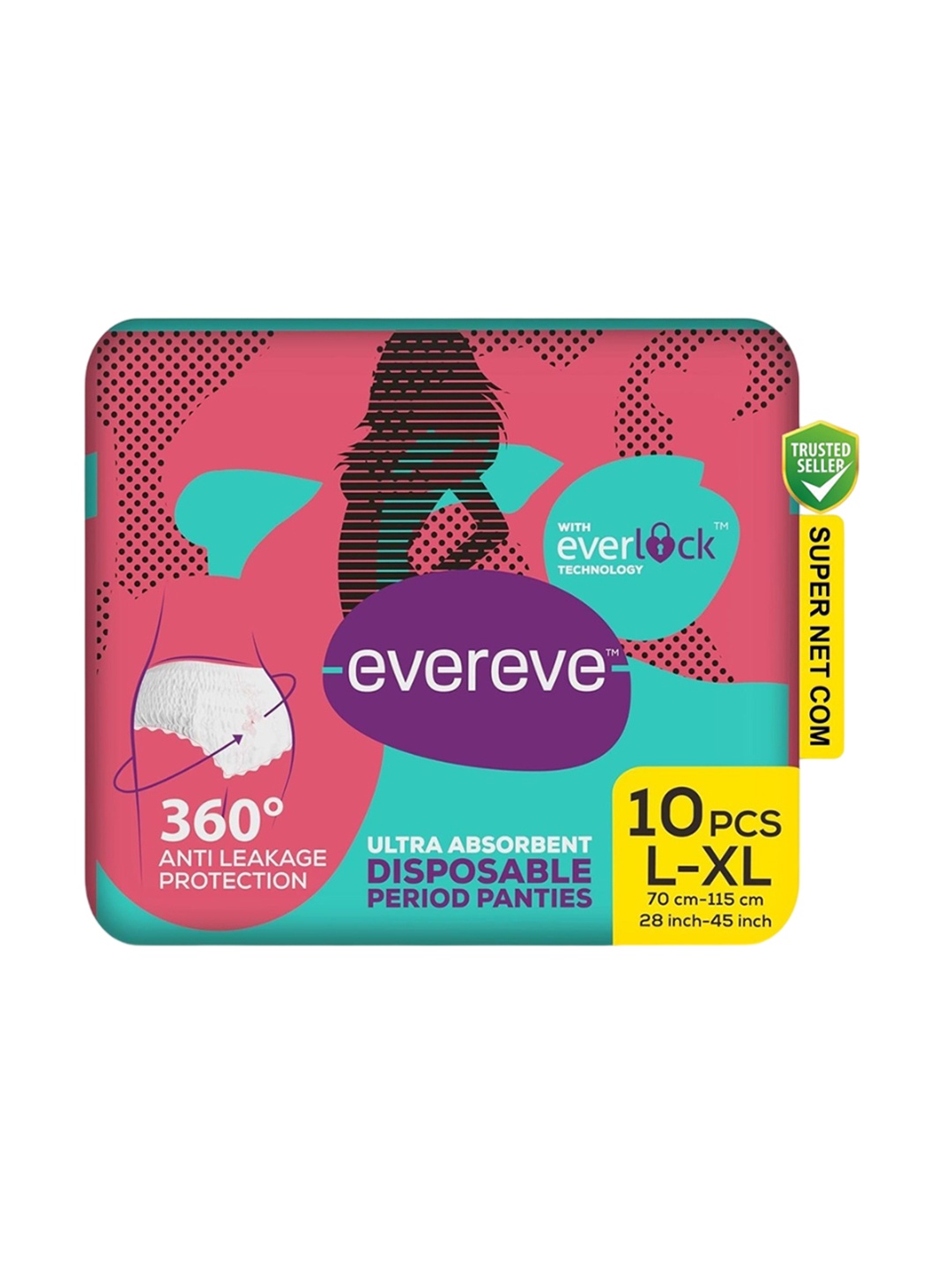 

EverEve 10 Pcs Ultra Absorbent Disposable Period Panties L-XL, White
