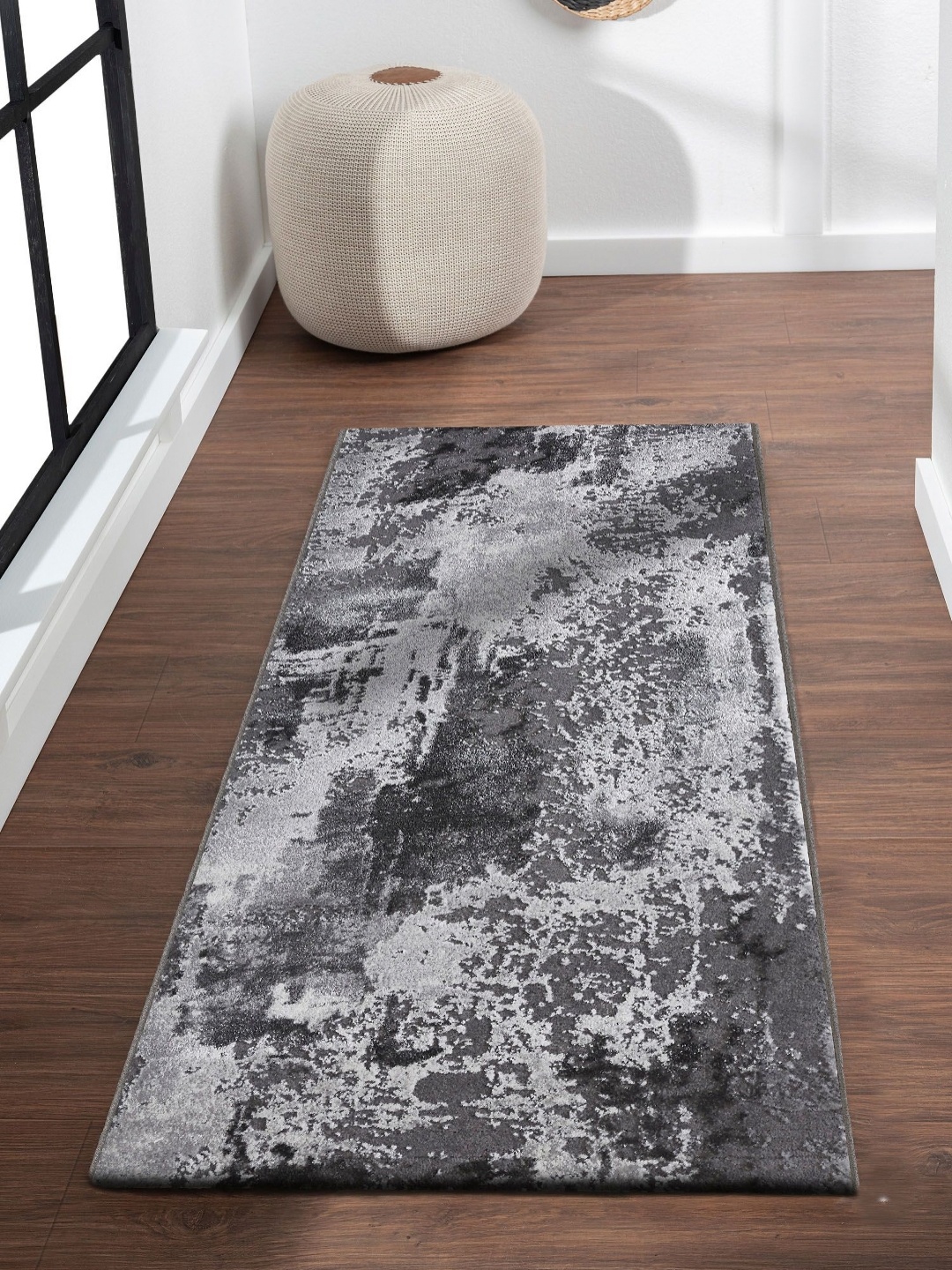 

OBSESSIONS Grey Abstract Rectangular Bedside Runners