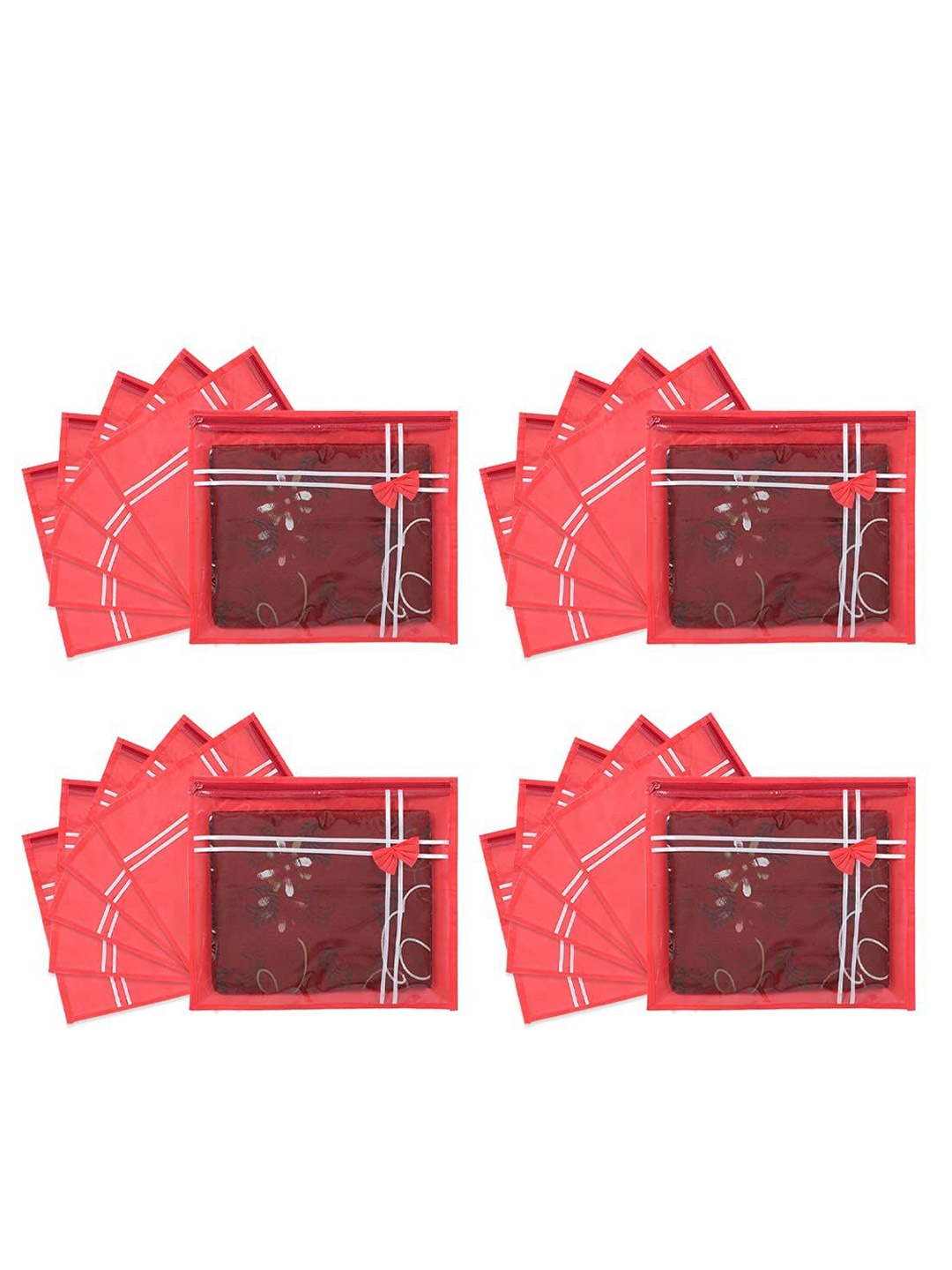 

prettykrafts Red Set of 6 Regular Drawer Organiser Organisers