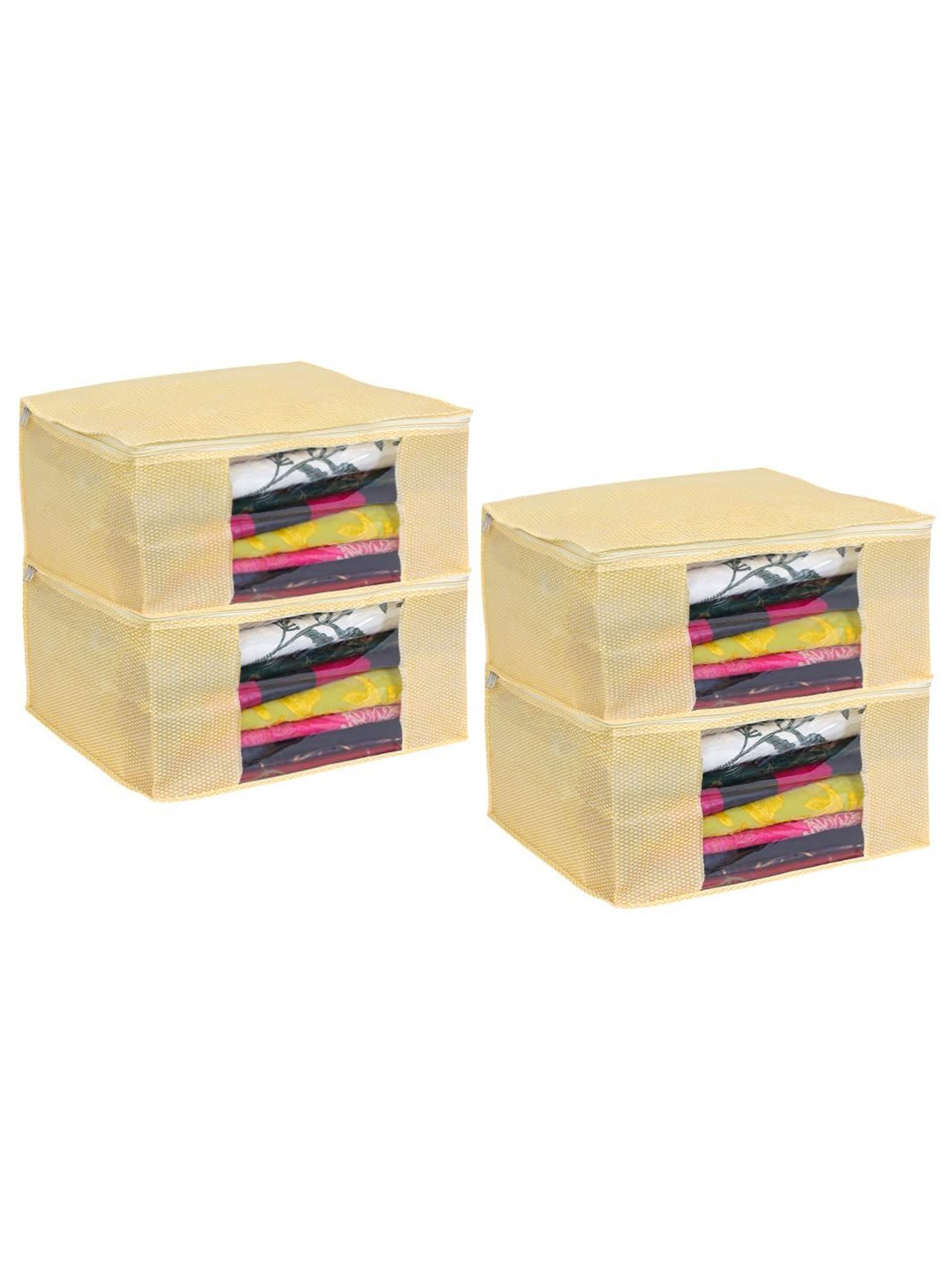 

prettykrafts Yellow Set of 4 Regular Drawer Organiser Organisers