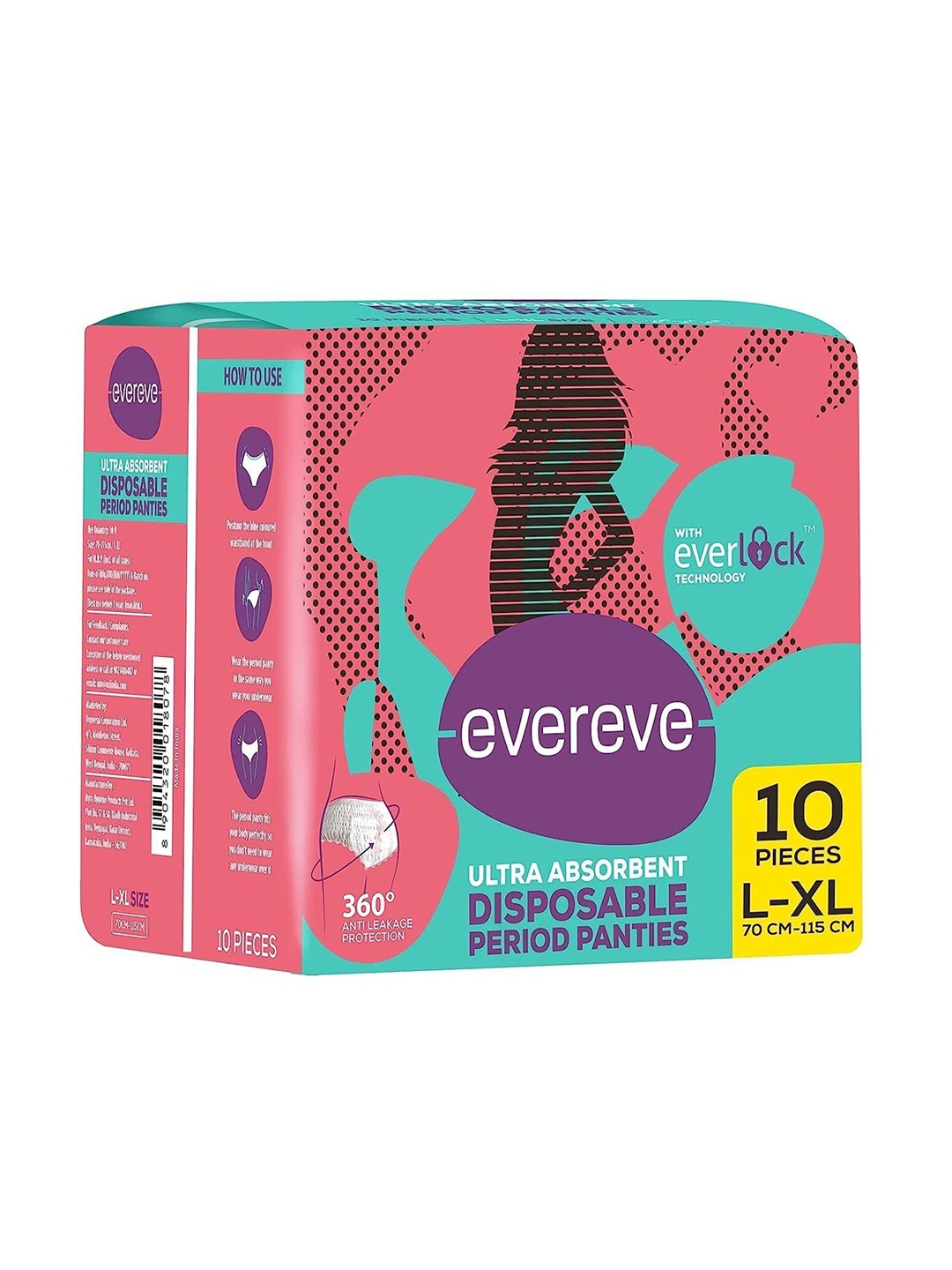 

EverEve 10 Pcs Ultra Absorbent Disposable Period Panties L-XL, White