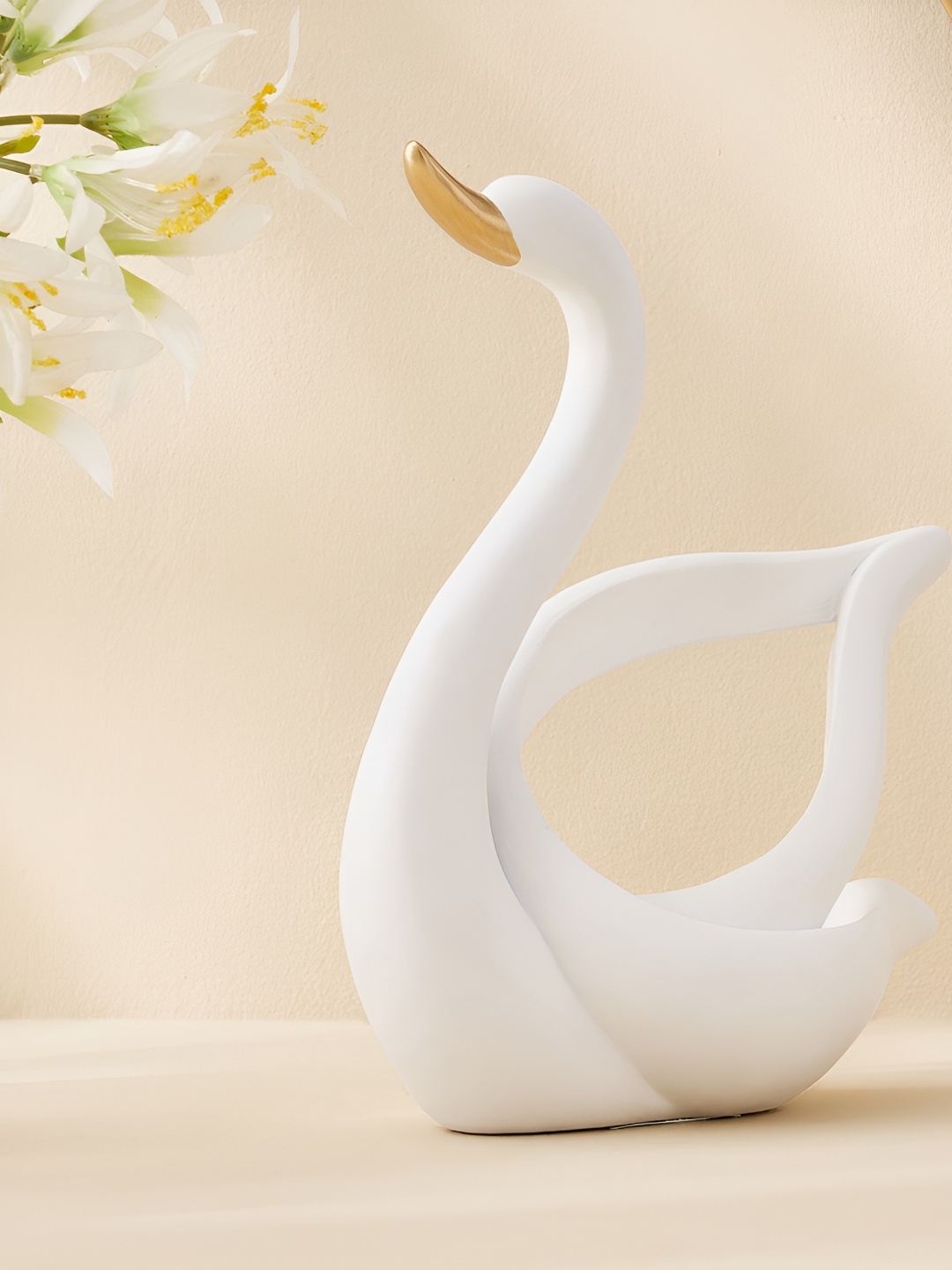 

Home Centre Corsica Brighton White & Gold-toned Swan Figurine Showpiece