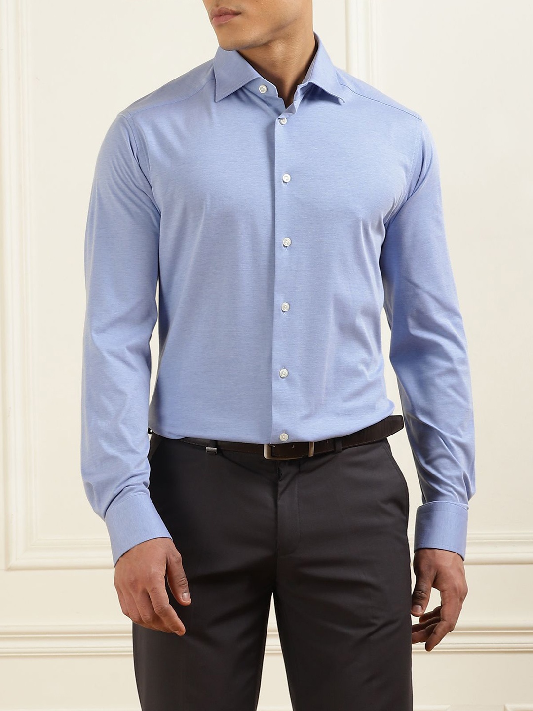 

Eton Men Slim Fit Opaque Formal Shirt, Blue