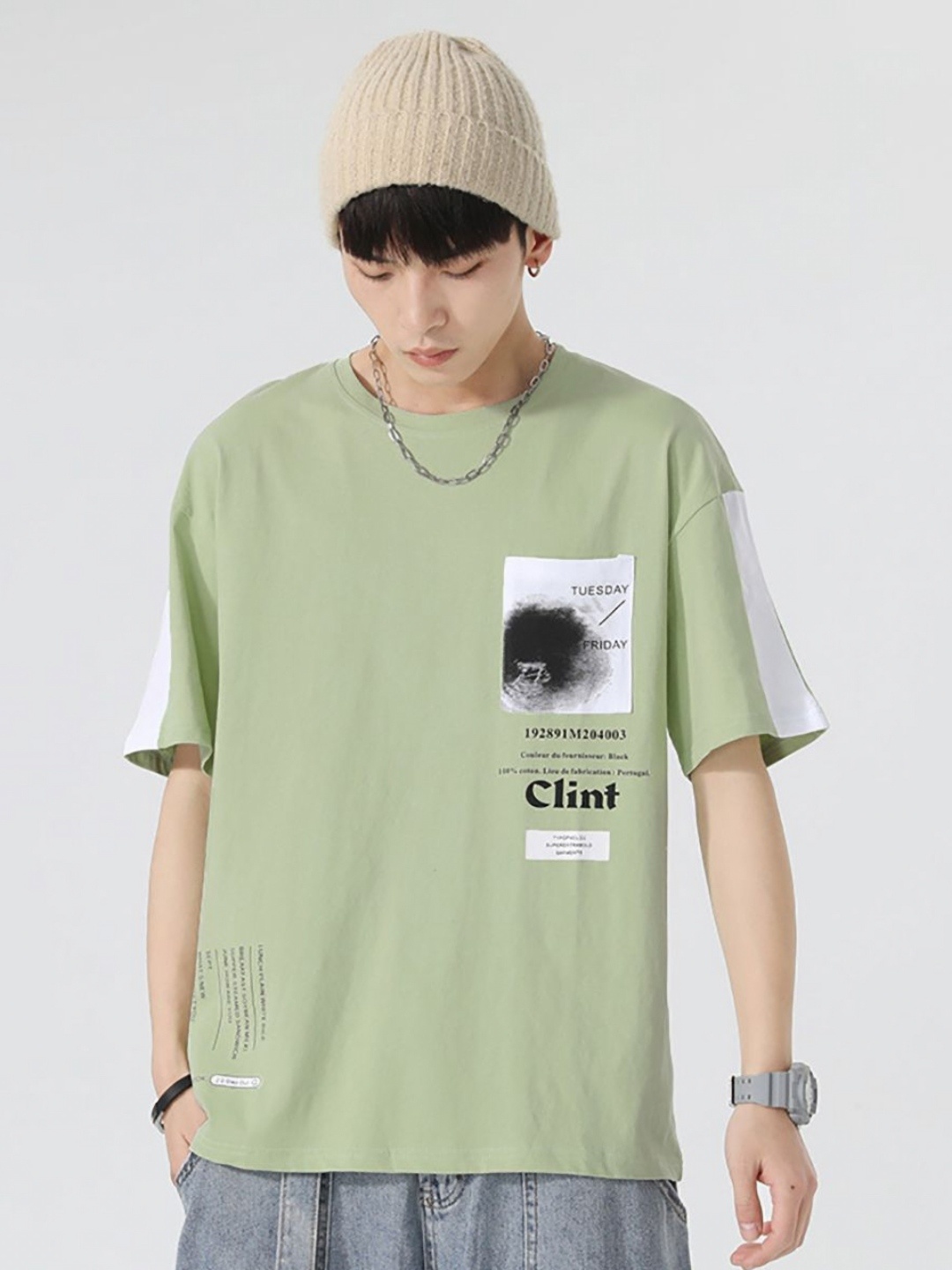 

StyleCast x Revolte Men Typography Printed Round Neck Cotton T-shirt, Green