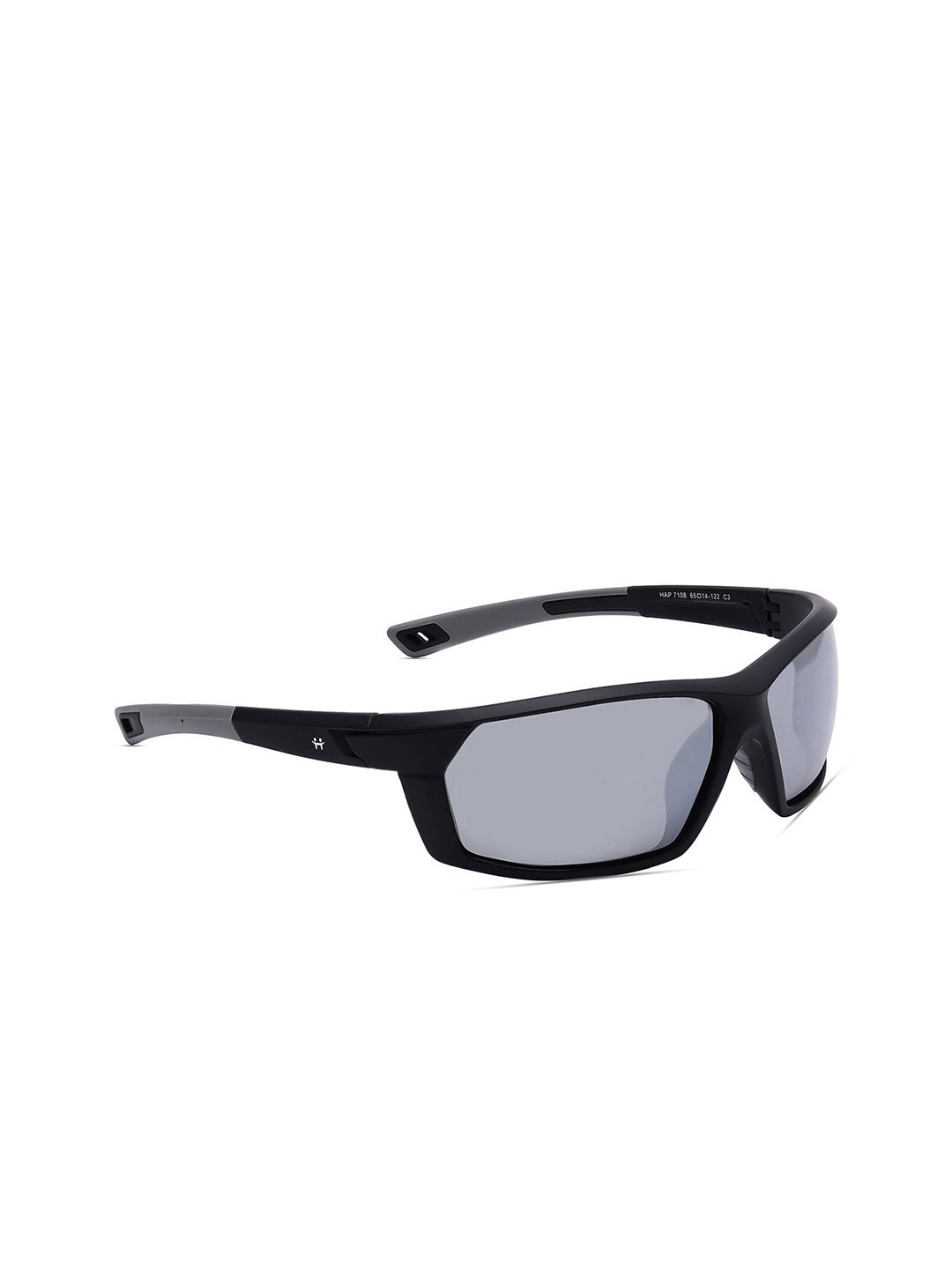 

Specsmakers Unisex Rectangle Sunglasses SSFBKMSL65HAP7108, Silver
