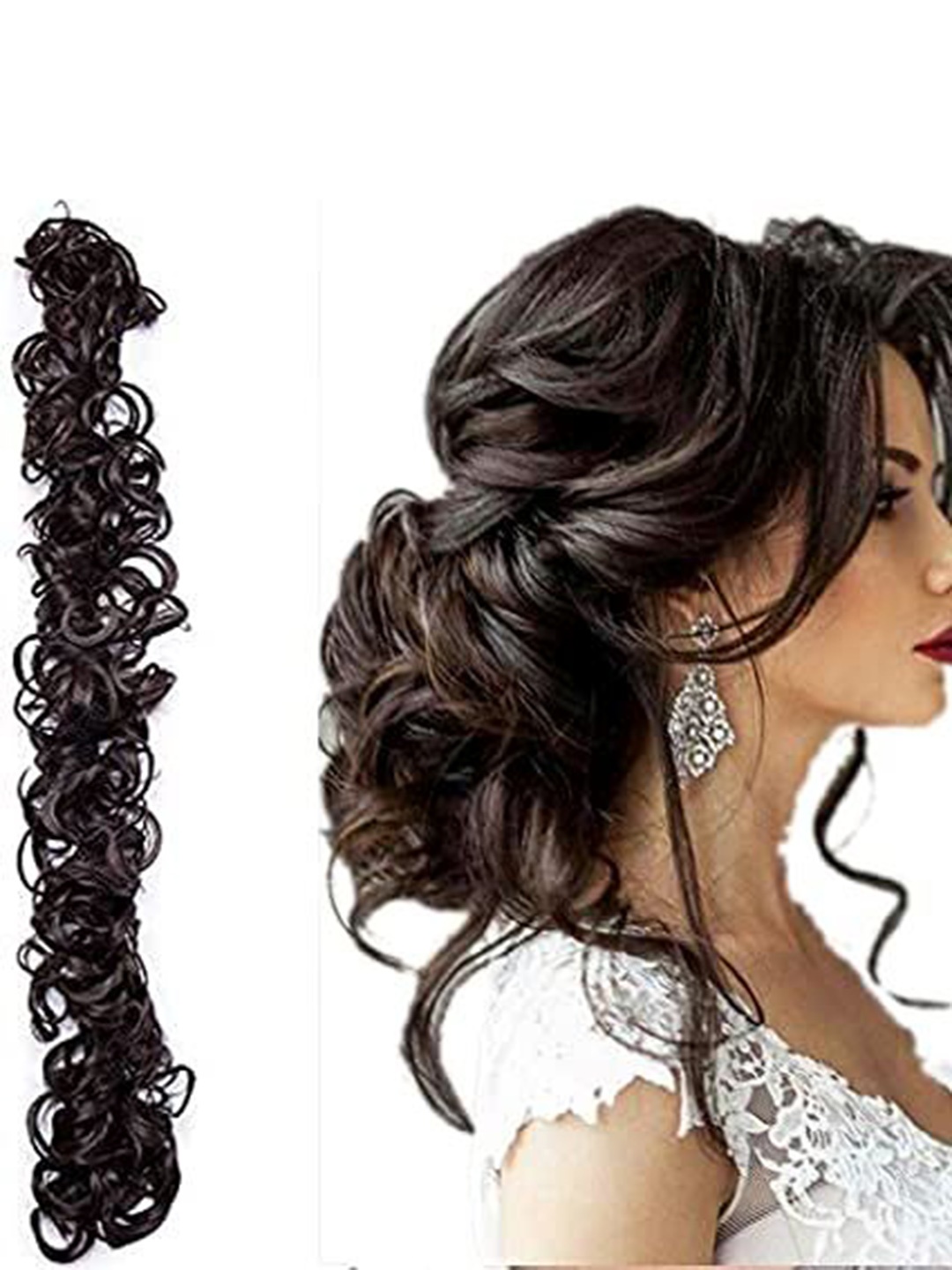 

D-Divine Ponytail Long Hair Frill Extension - Black