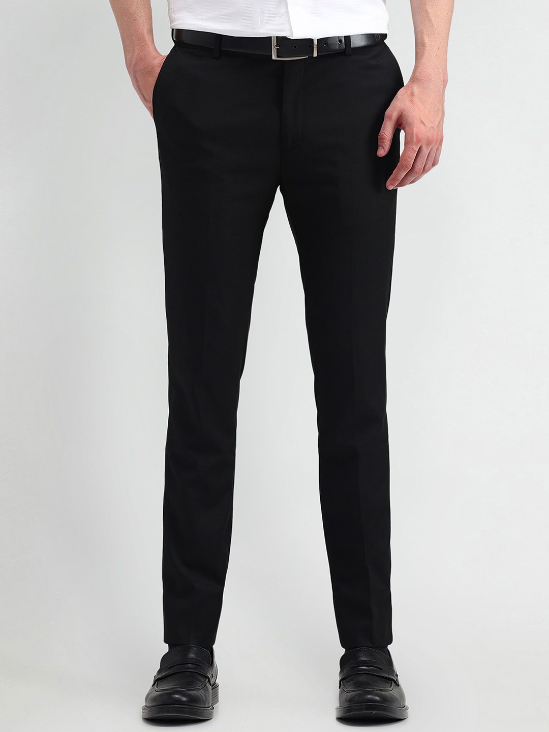

Arrow Men Urban Slim Slim Fit Trousers, Black