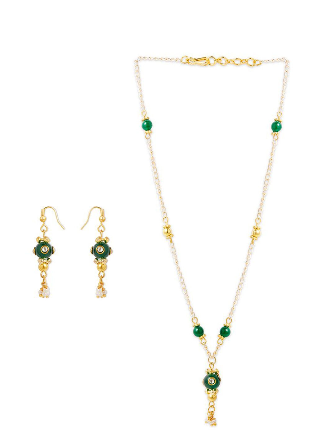 

RIBBON CANDY Beaded Jewellery Set, Gold