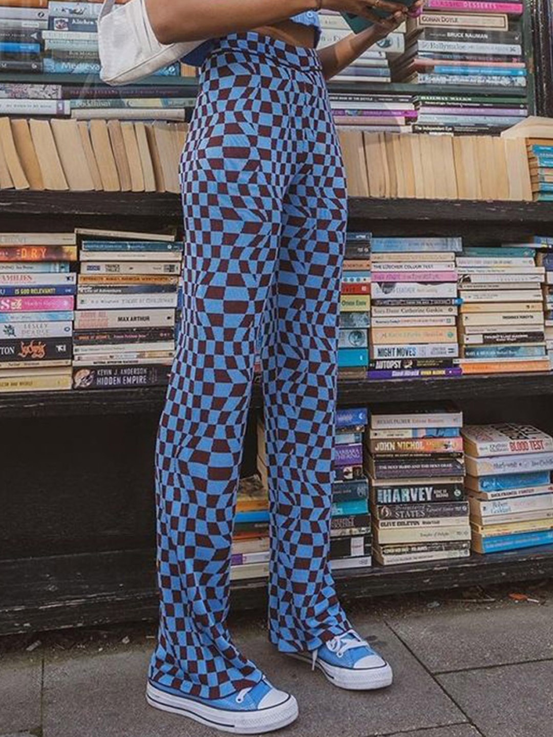 

KPOP Women Animal Printed Original Trousers, Blue