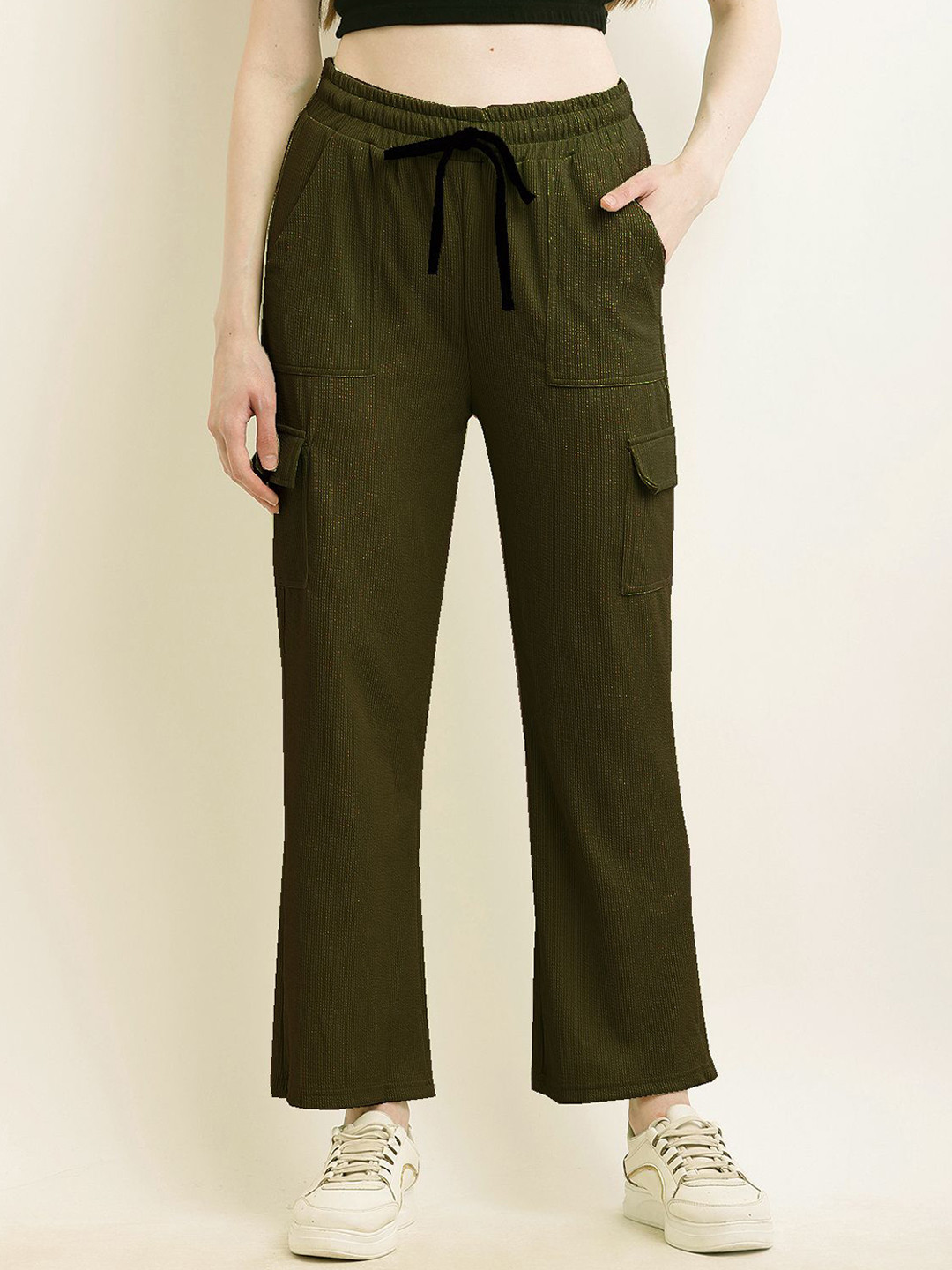 

BAESD Girls Original Cargos Trousers, Olive