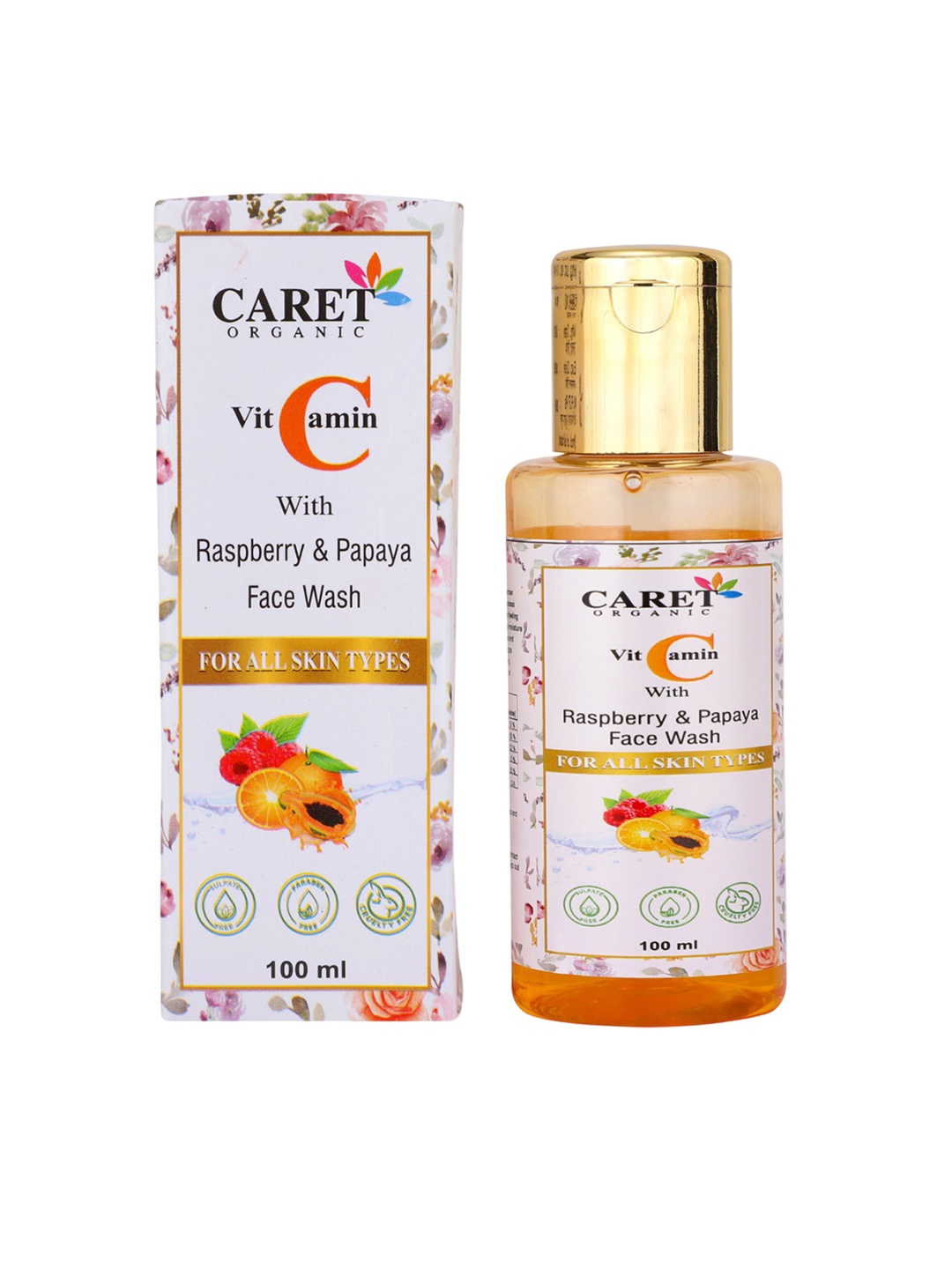 

CARET ORGANIC Set Of 2 Honey & Almond Body Lotion-150ml & Papaya Face Wash- 100ml, White