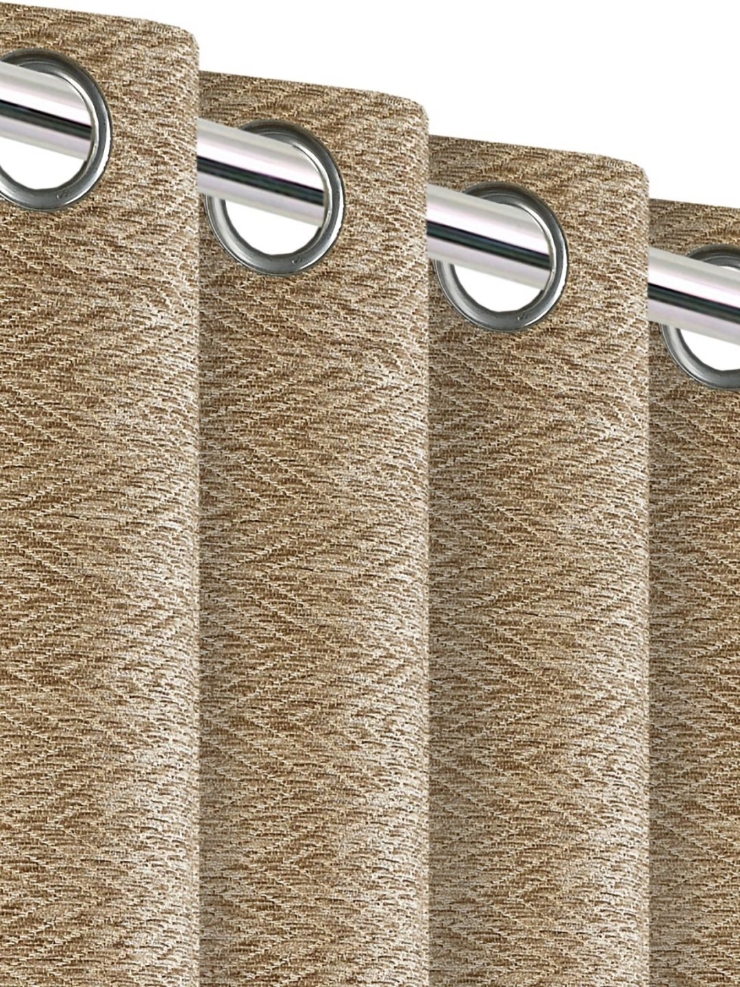 

Saral Home Beige Geometric Black Out Window Curtain