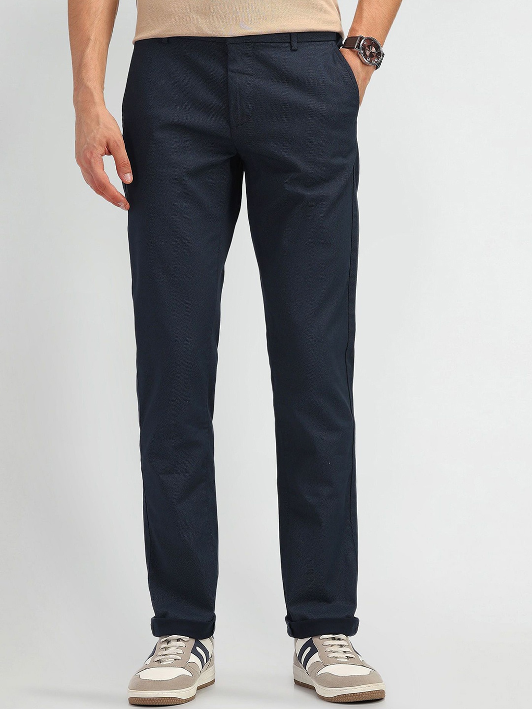 

Arrow Sport Men Urban Slim Slim Fit Trousers, Blue