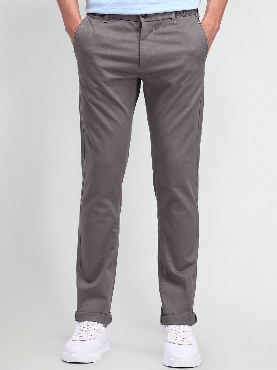 

Arrow Sport Men Urban Slim Slim Fit Trousers, Grey