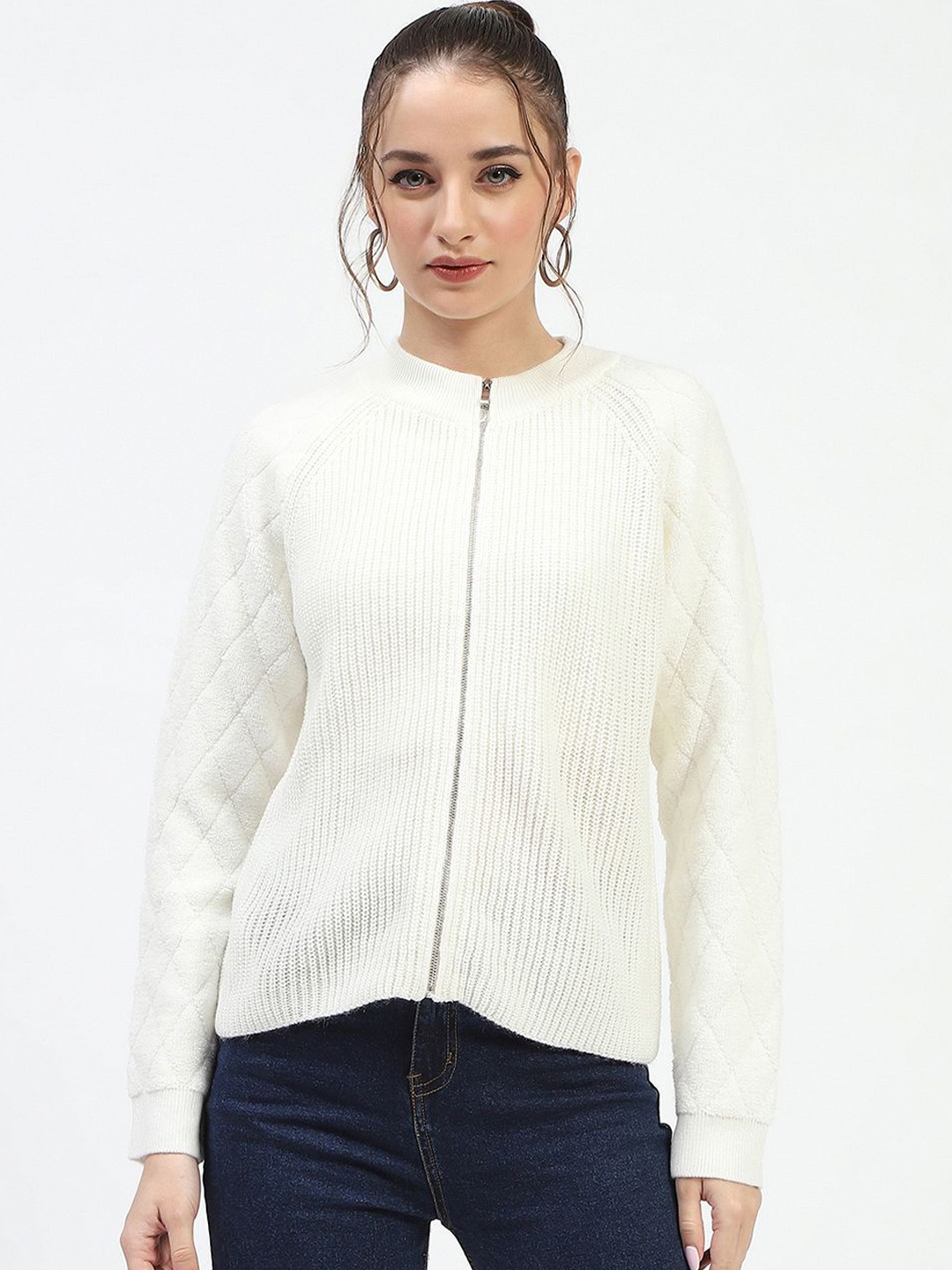 

Madame Women Round Neck Pullover Sweater, Off white