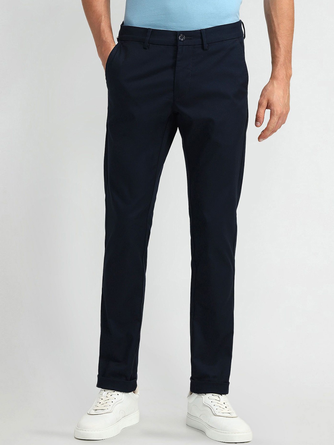 

Arrow Sport Men Urban Slim Slim Fit Trousers, Blue