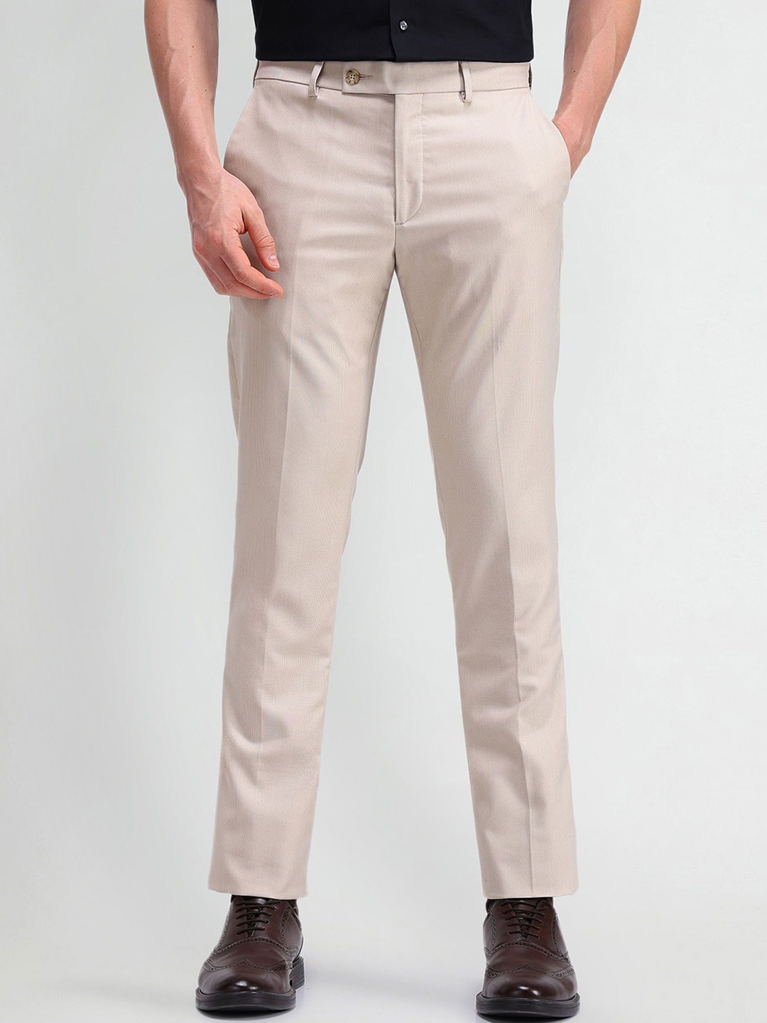 

Arrow Men Urban Slim Slim Fit Trousers, Beige