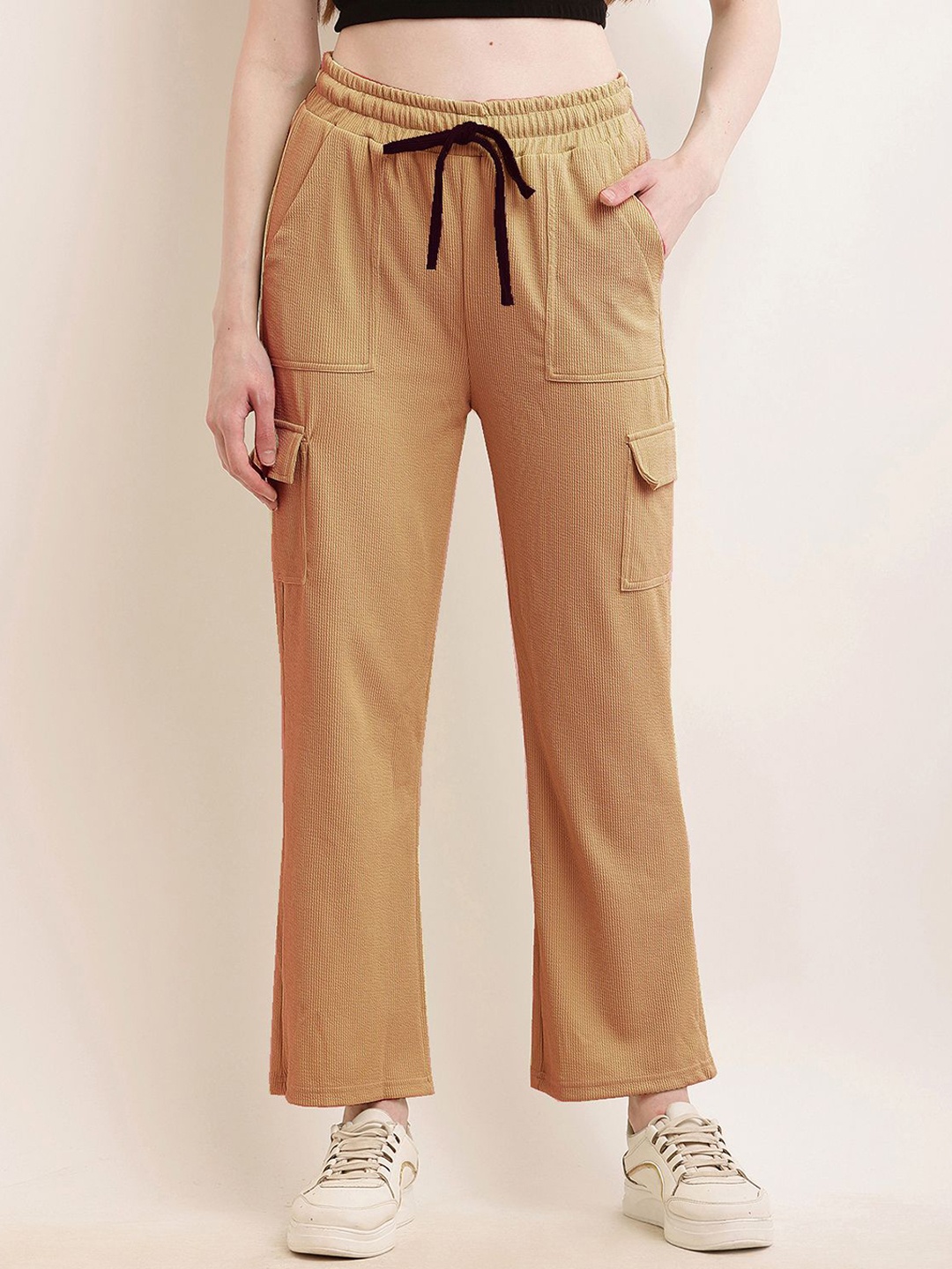 

BAESD Girls Cotton Original Cargos Trousers, Brown