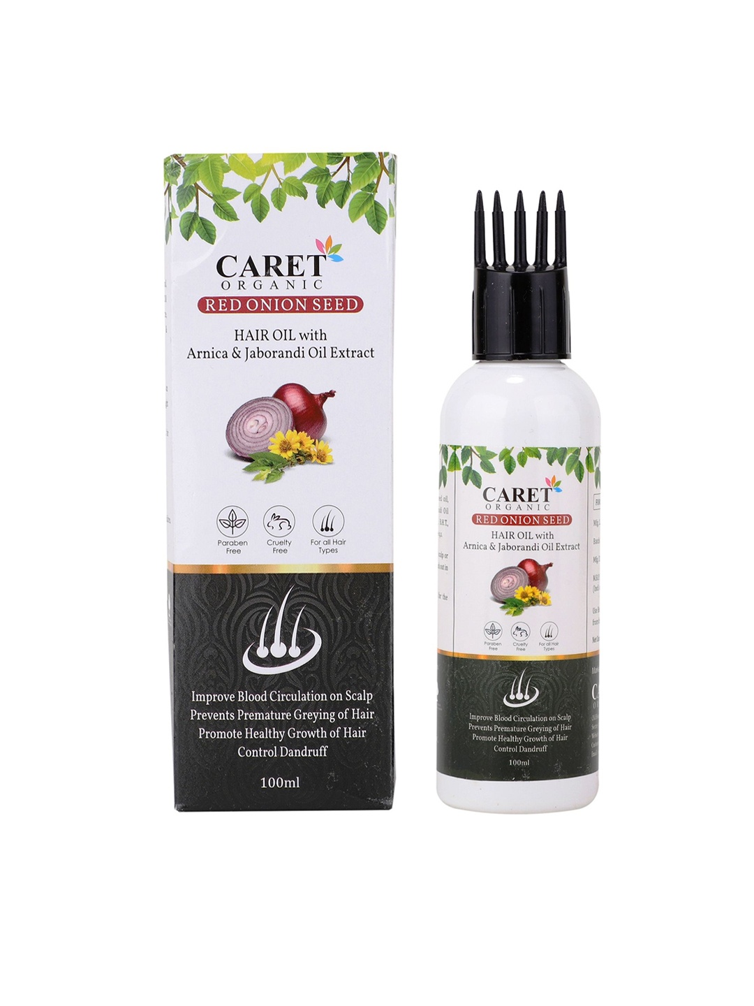 

CARET ORGANIC Red Onion Seed Hair Oil For Hair Fall Control-100ml, White