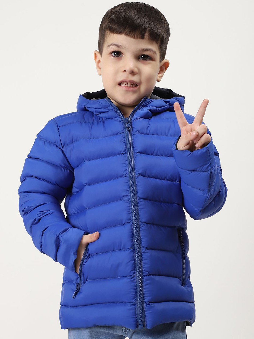 

HOUSE OF VEDAS Boys Lightweight Puffer Jacket, Blue