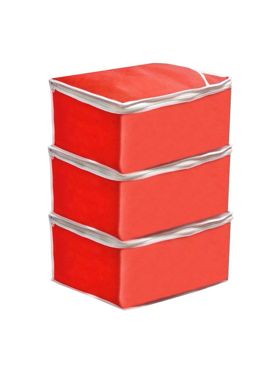 

prettykrafts Red Set of 3 Regular Drawer Organiser Organisers