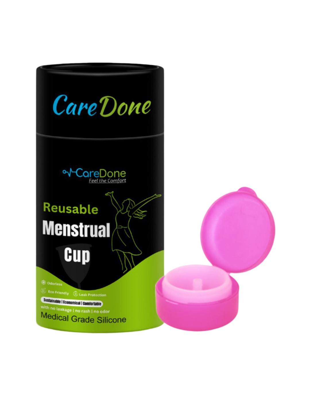 

CareDone Reusable & Leakproof Folding Menstrual Cup -S, Pink
