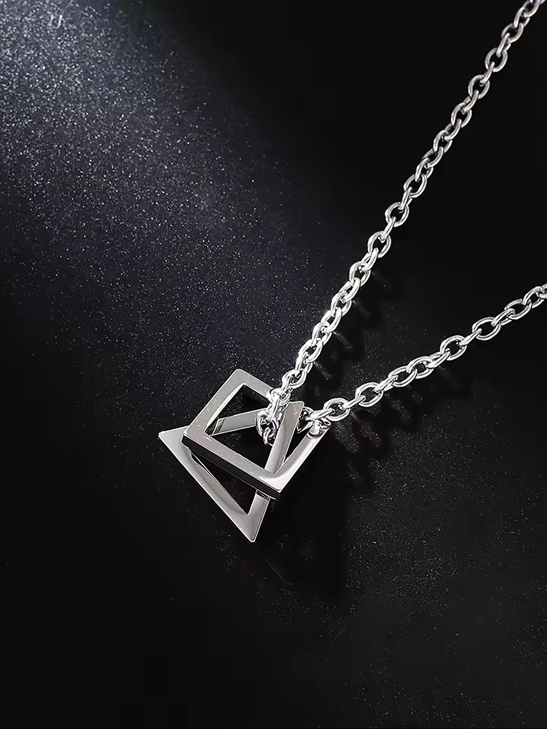 

Heer Collection Silver-Plated Contemporary Pendants with Chains
