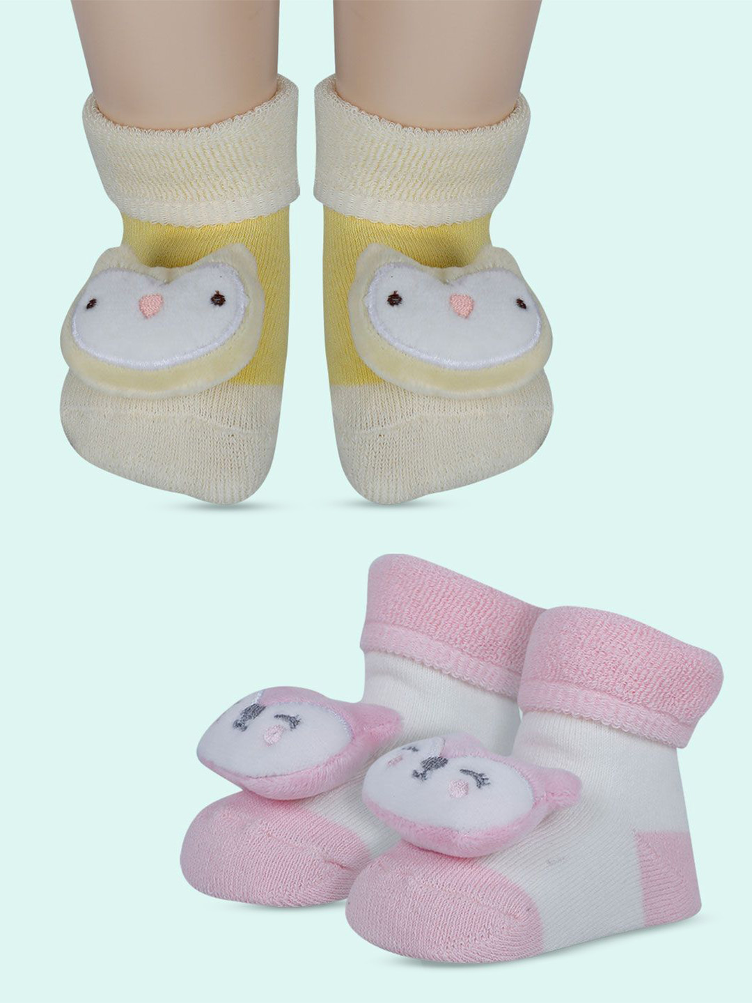 

Baby Moo Girls Cotton Booties, Yellow