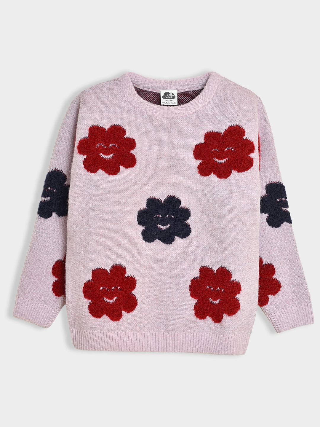 

MiArcus Girls Floral Pullover, Pink