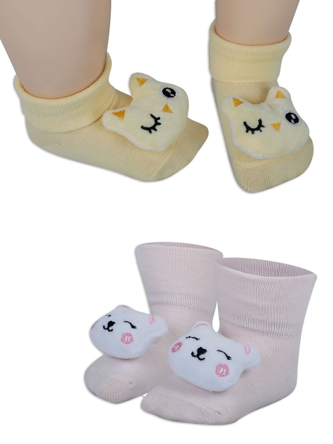 

Baby Moo Girls Cotton Booties, Yellow