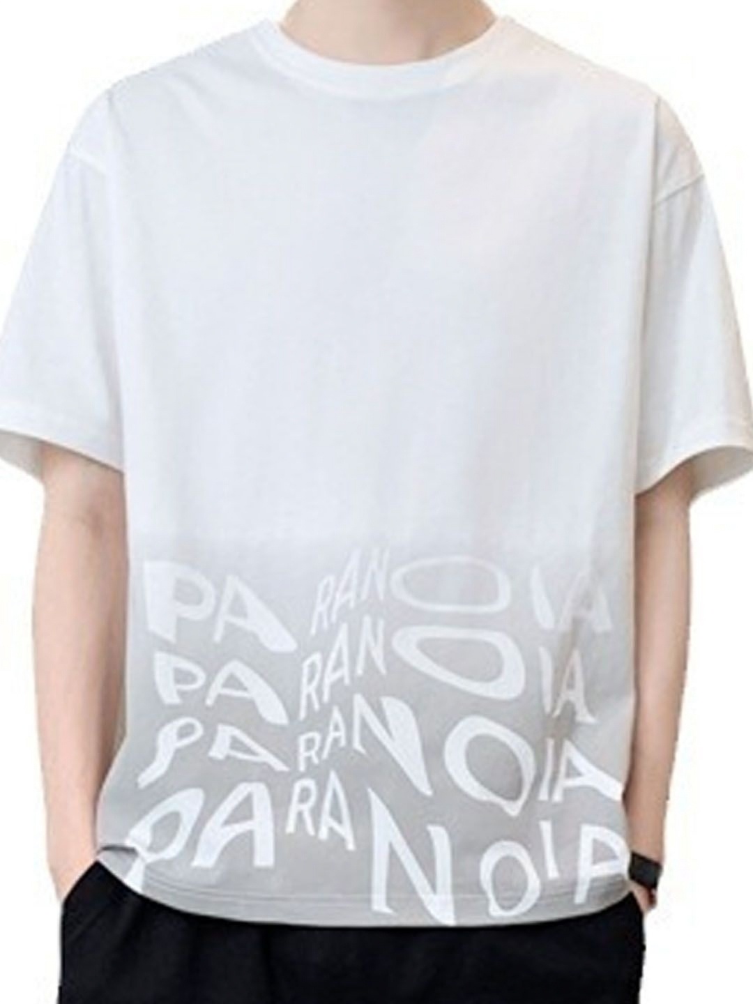 

StyleCast Men Printed High Neck T-shirt, White