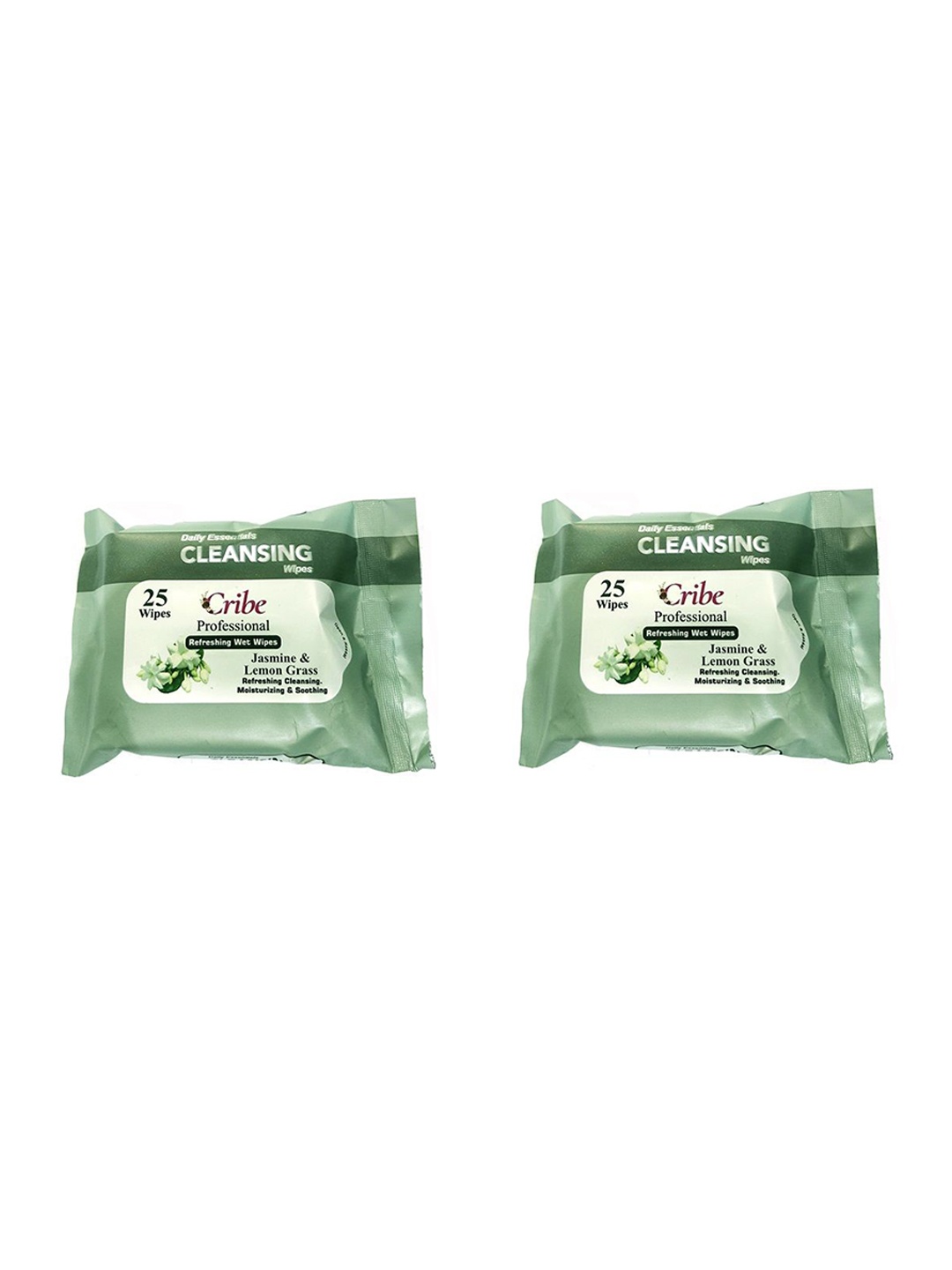 

CRIBE Set Of 4 Rose & Jasmine Extract Wet Cleansing Wipes With Vitamin E - 25 Wipes Each, Red