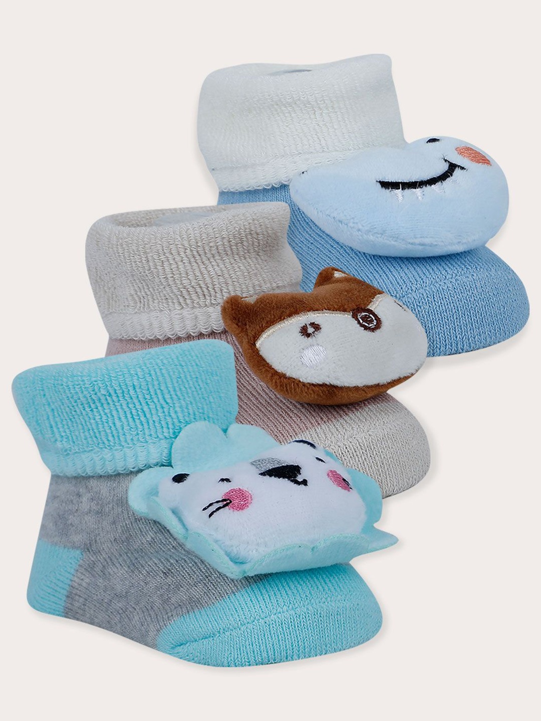 

Baby Moo Unisex Kids Cotton Booties, Blue