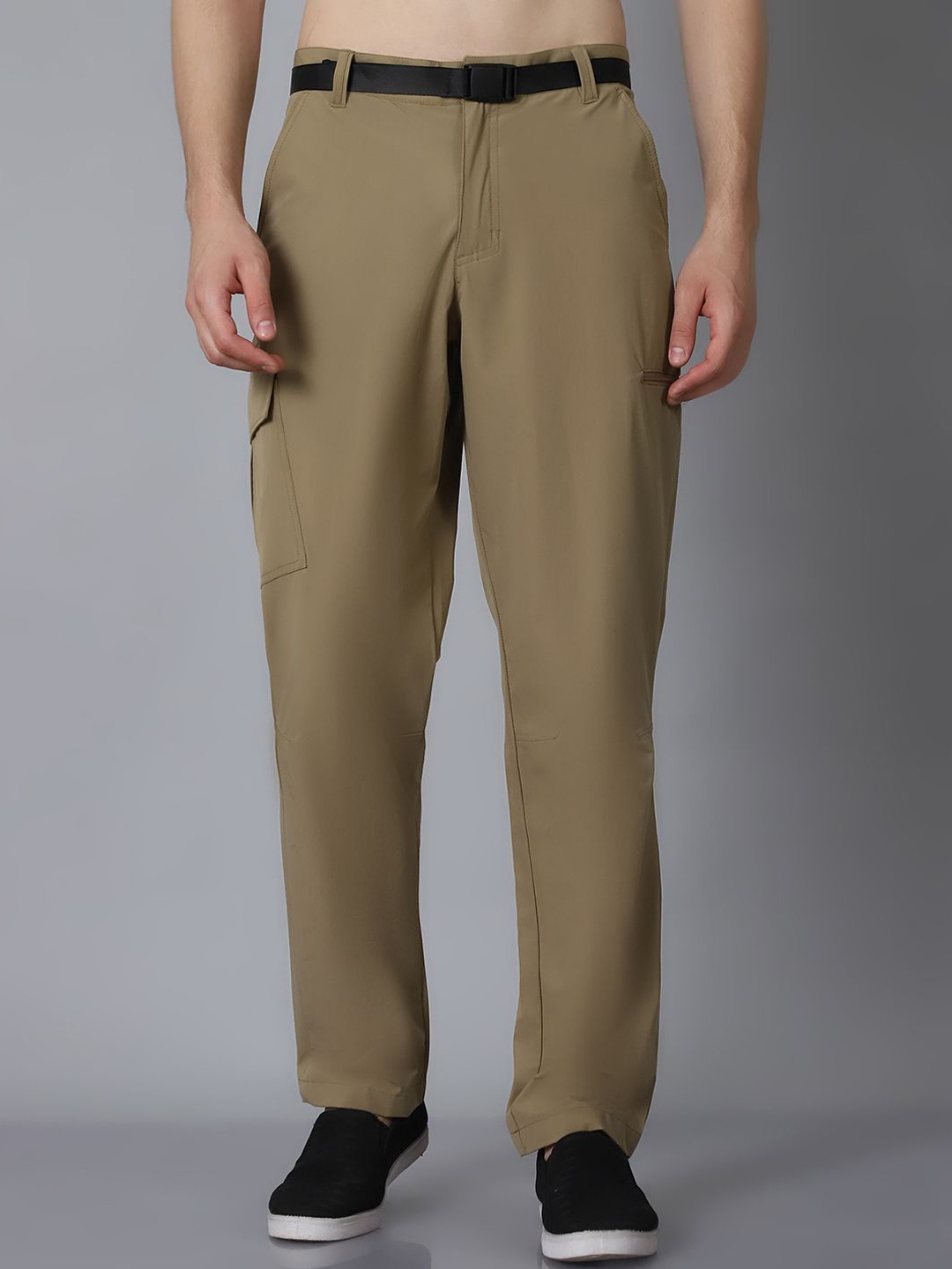 

HOUSE OF VEDAS Men Comfort Easy Wash Cargos Trousers, Beige